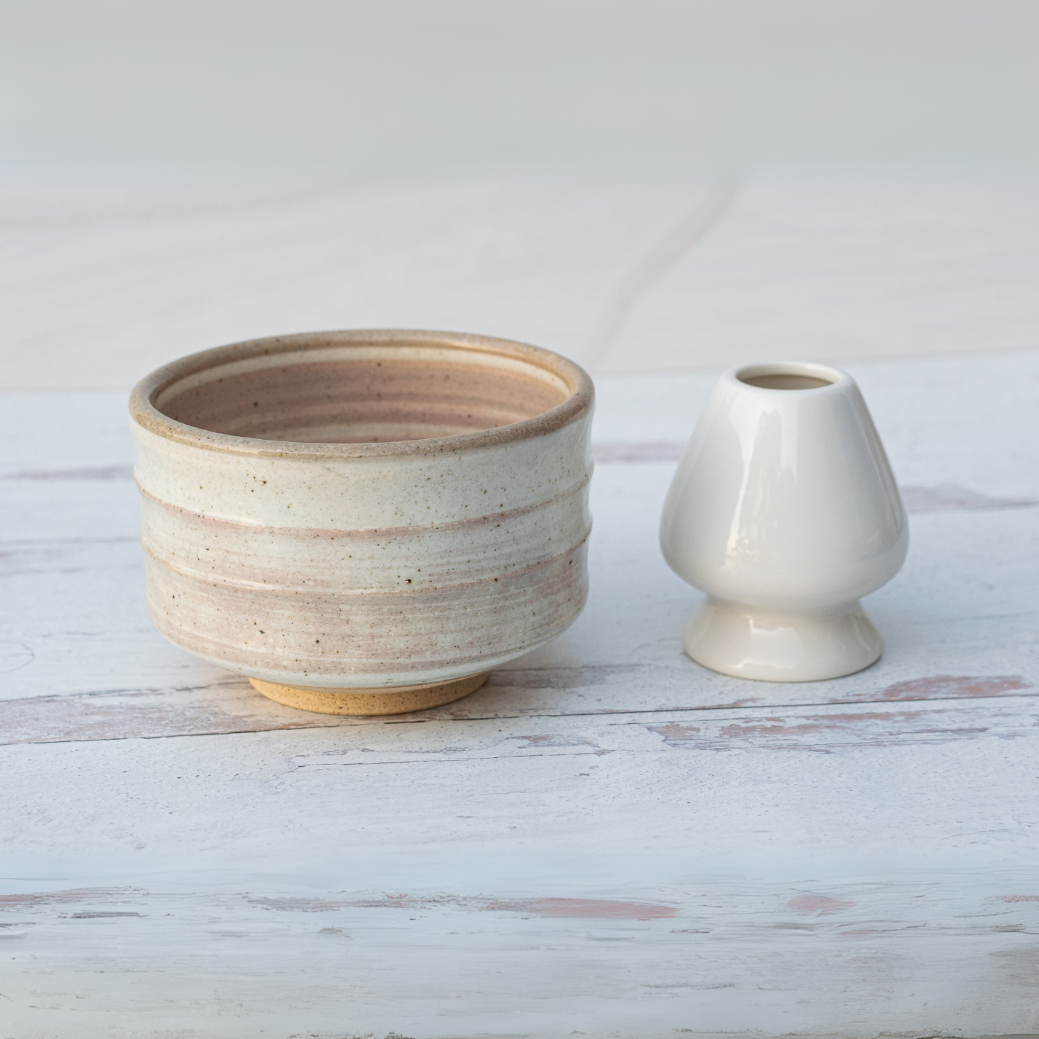 Beige Ceramic Matcha Bowl