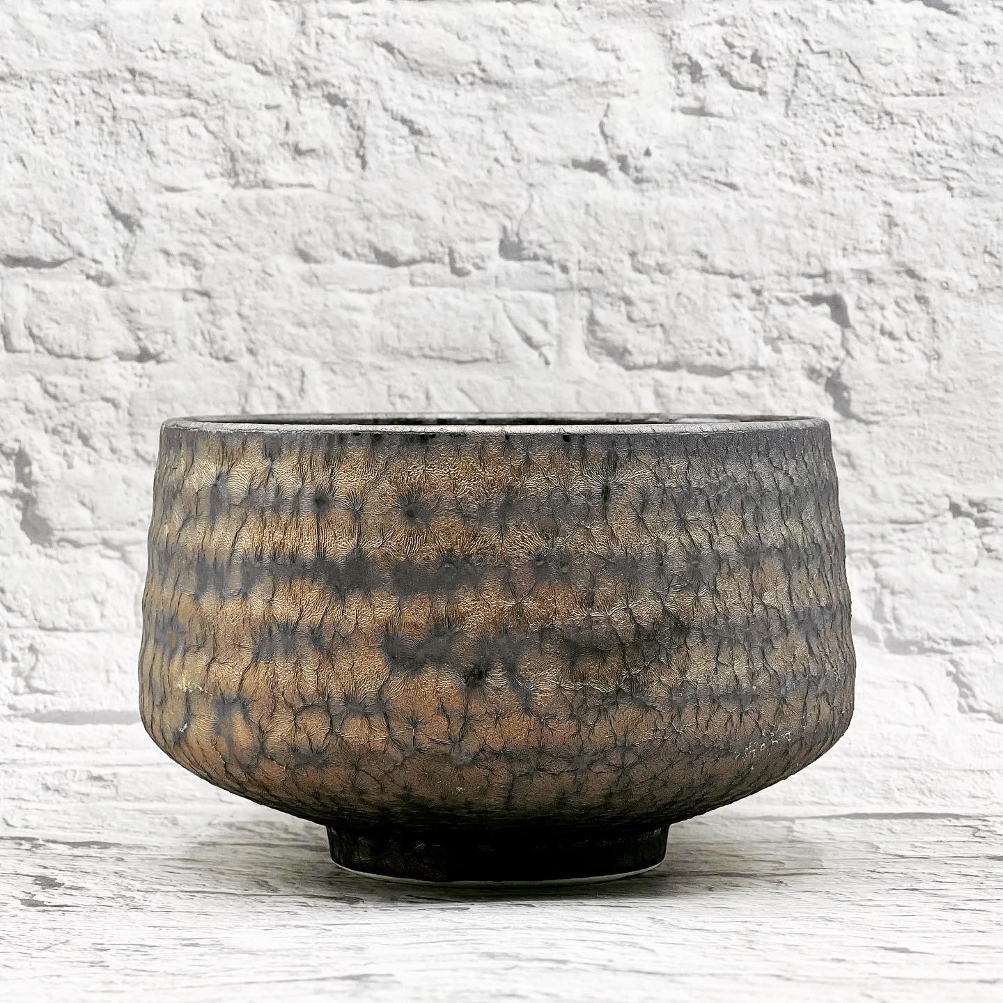 Kinkessho Bronze Mino-yaki Chawan - Japanese Matcha Bowl