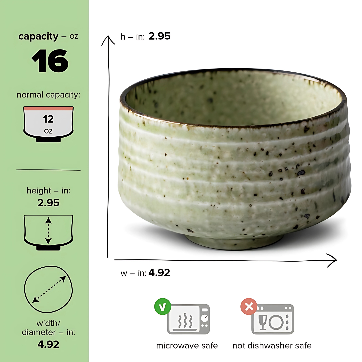 Kaneni White Ceramic Matcha Bowl