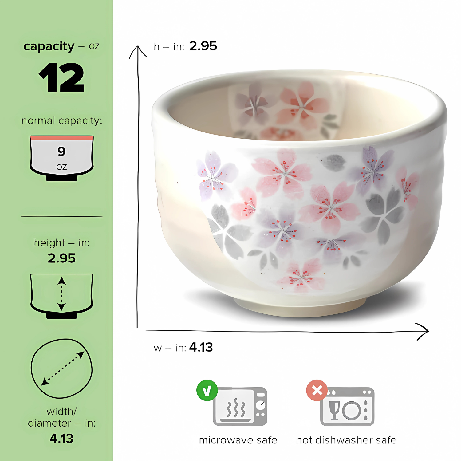 Kohiki Pink Sakura Ceramic Matcha Bowl