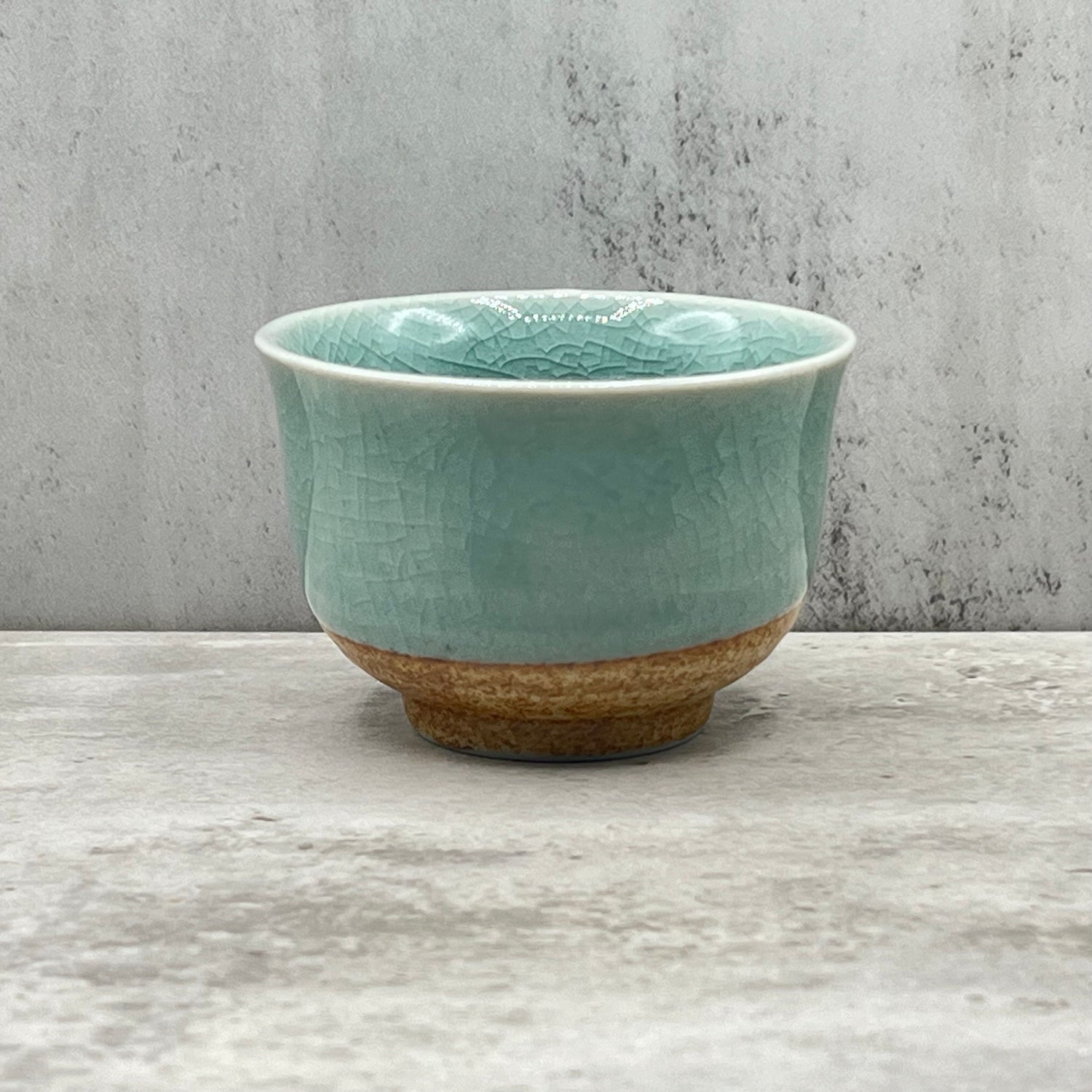Seiji Celadon Green Wide Yunomi - Japanese Sencha Teacup