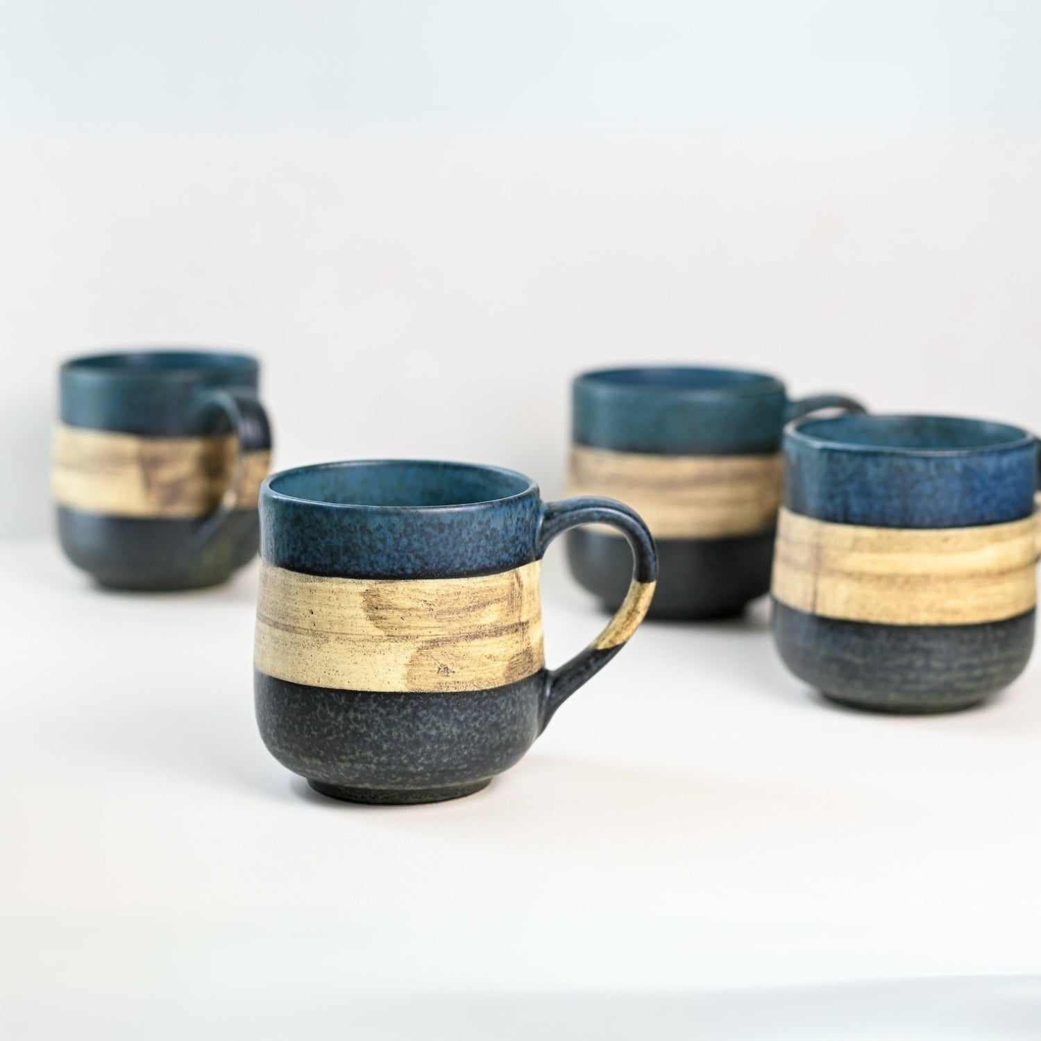 Handcrafted Mino Ware Ceramic Mug from Japan, 8 oz (240 ml)