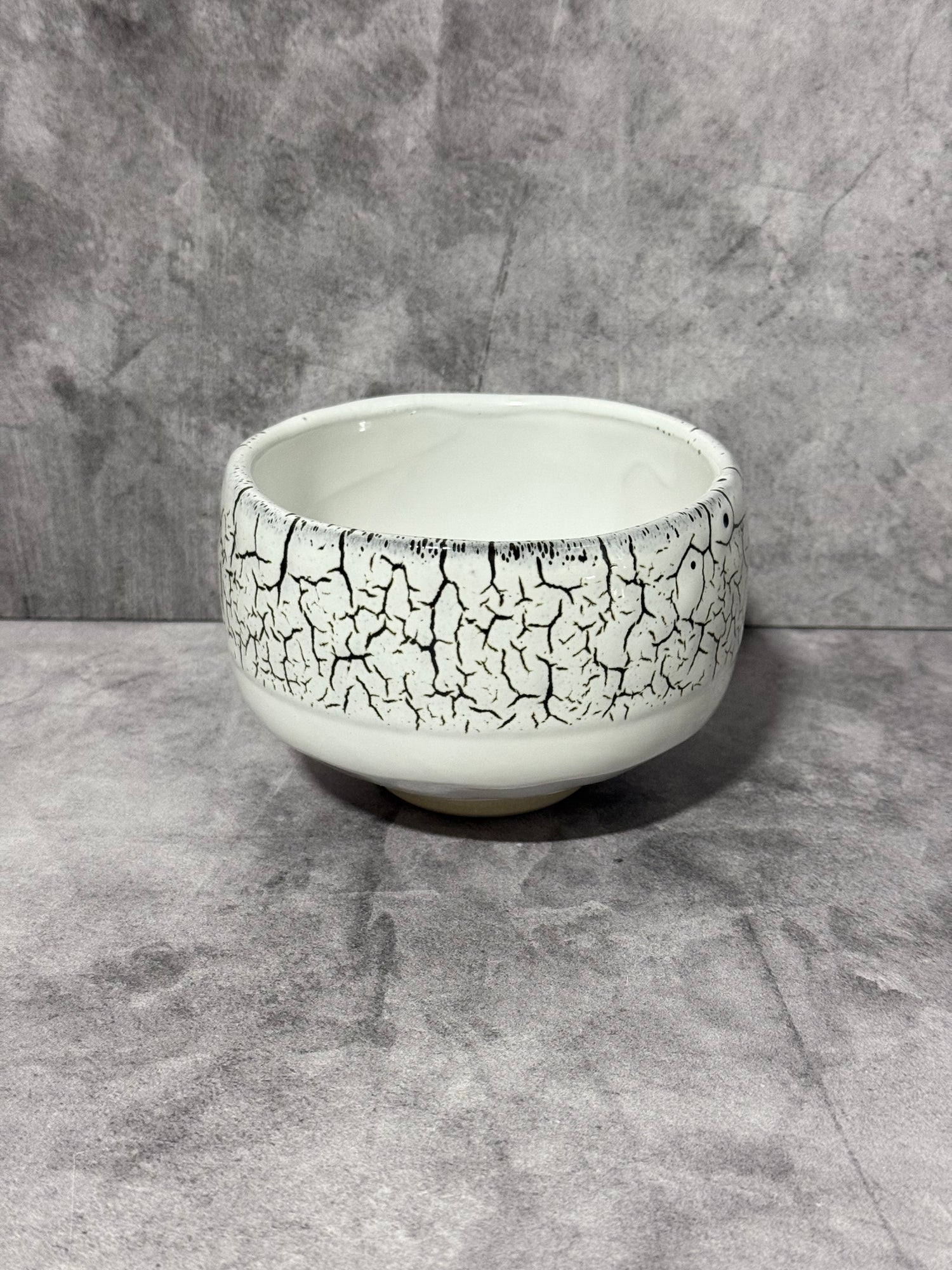 Tenmoku Shirasagashi White Mino-yaki Chawan - Japanese Matcha Bowl