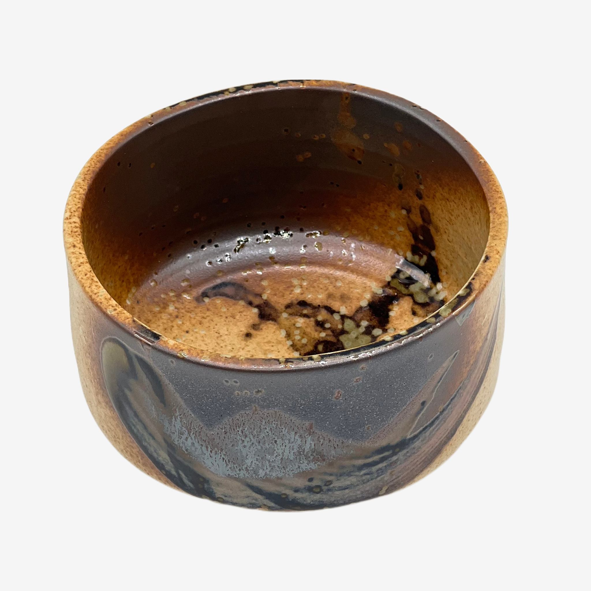 Haruki Brushstroke Sand Yellow Chawan - Japanese Matcha Bowl