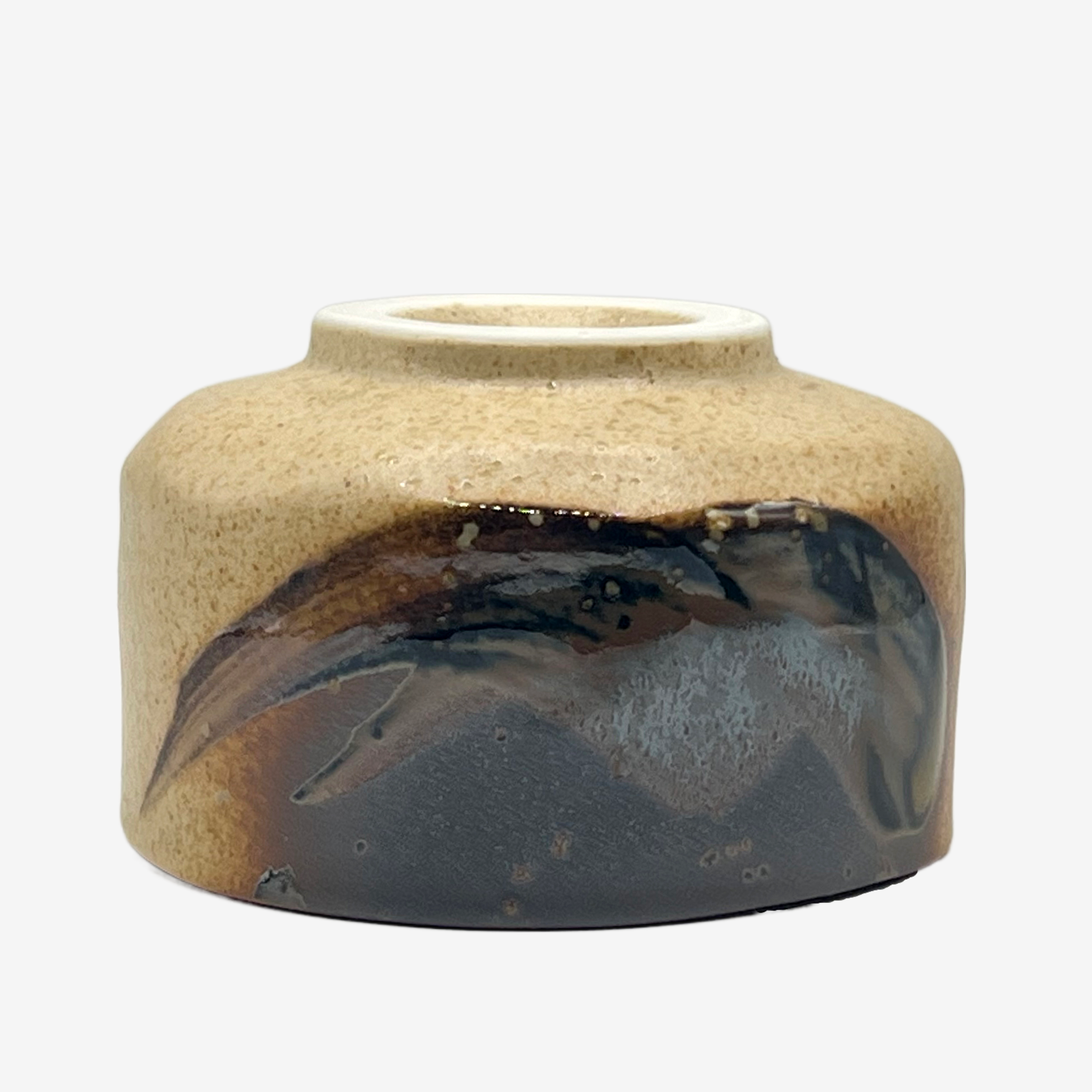 Haruki Brushstroke Sand Yellow Chawan - Japanese Matcha Bowl