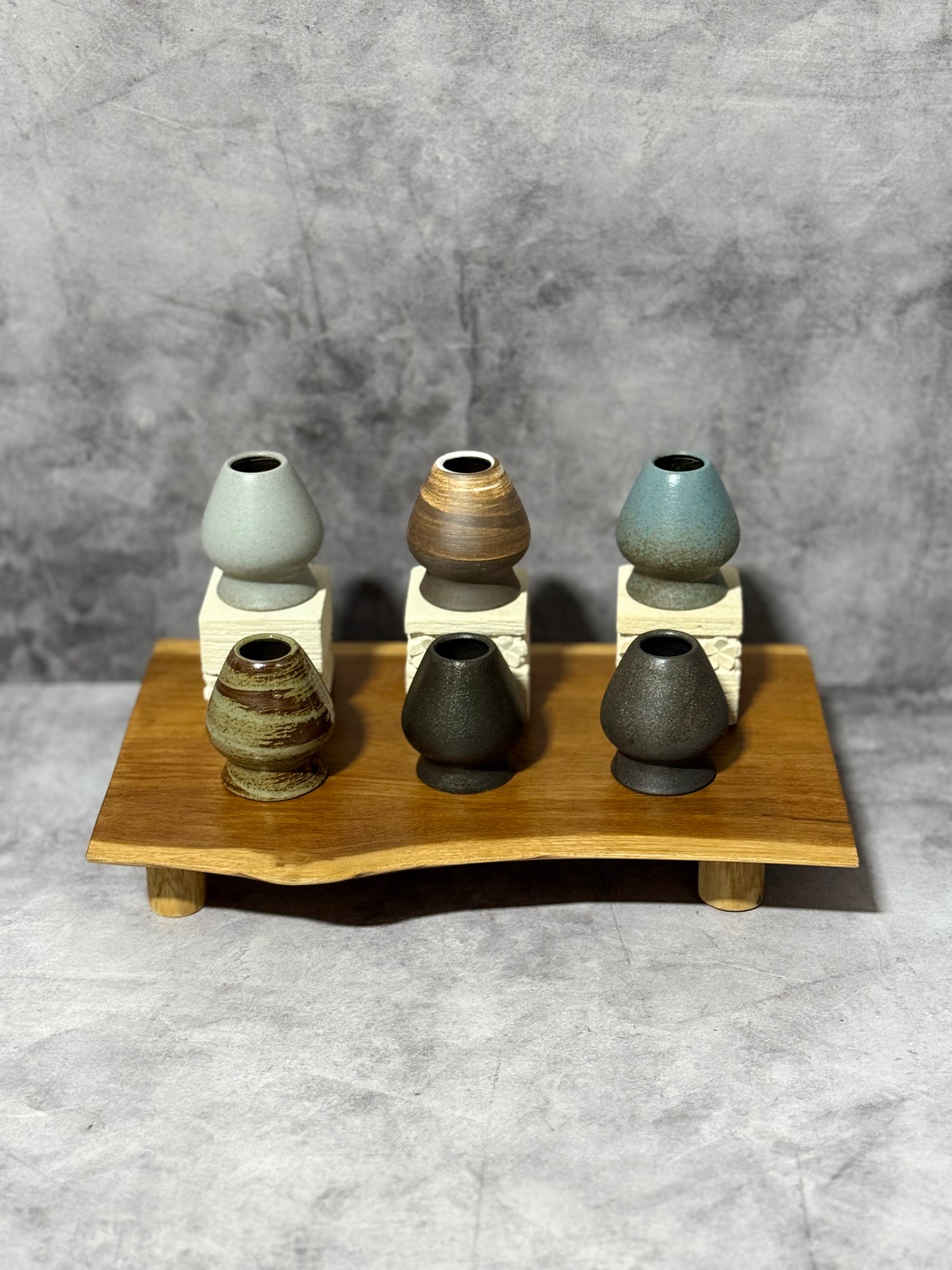 Uzumaku Brown Matcha Whisk Chasen Stand - Kusenaoshi