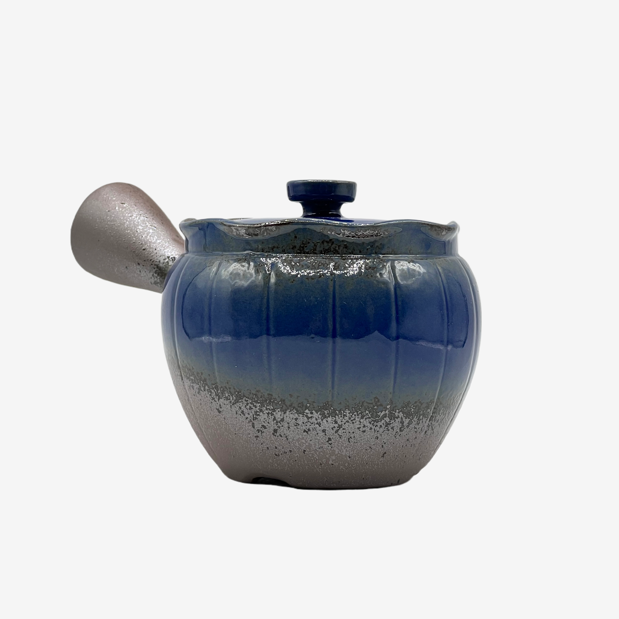 Maruyoshi Toki Blue Bankyo-yaki Kyusu - Japanese Teapot