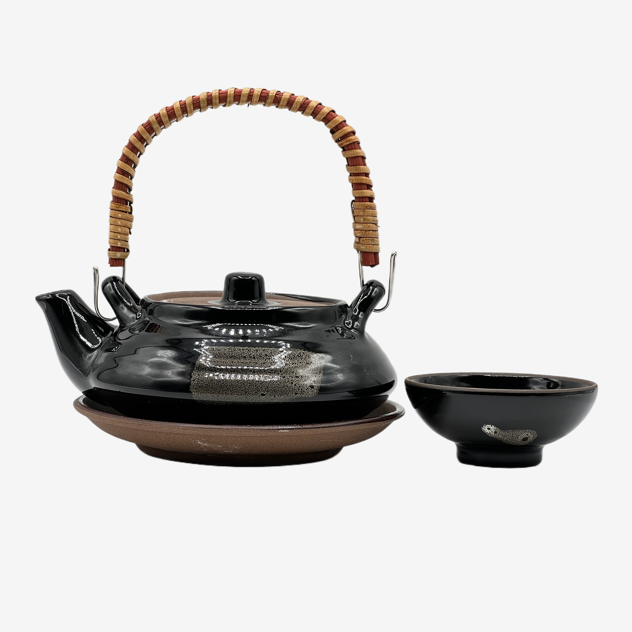 Tenmoku Brown Bankyo-yaki Kyusu - Japanese Teapot