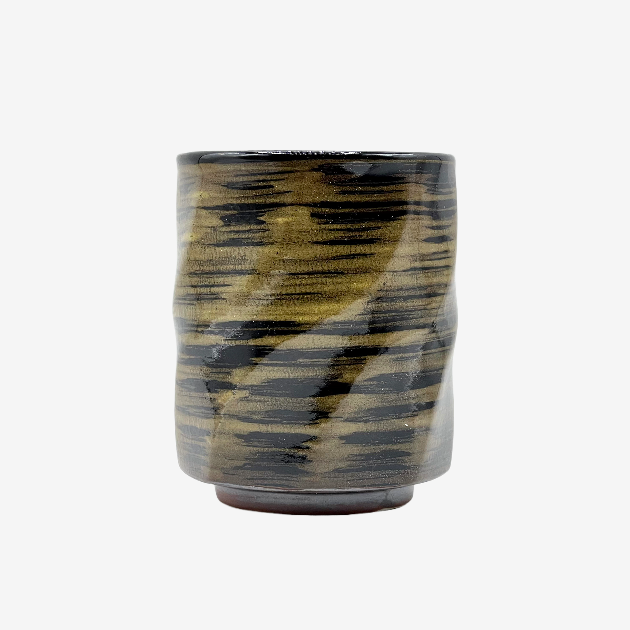 Kuro Black Octagonal Yunomi - Japanese Teacup
