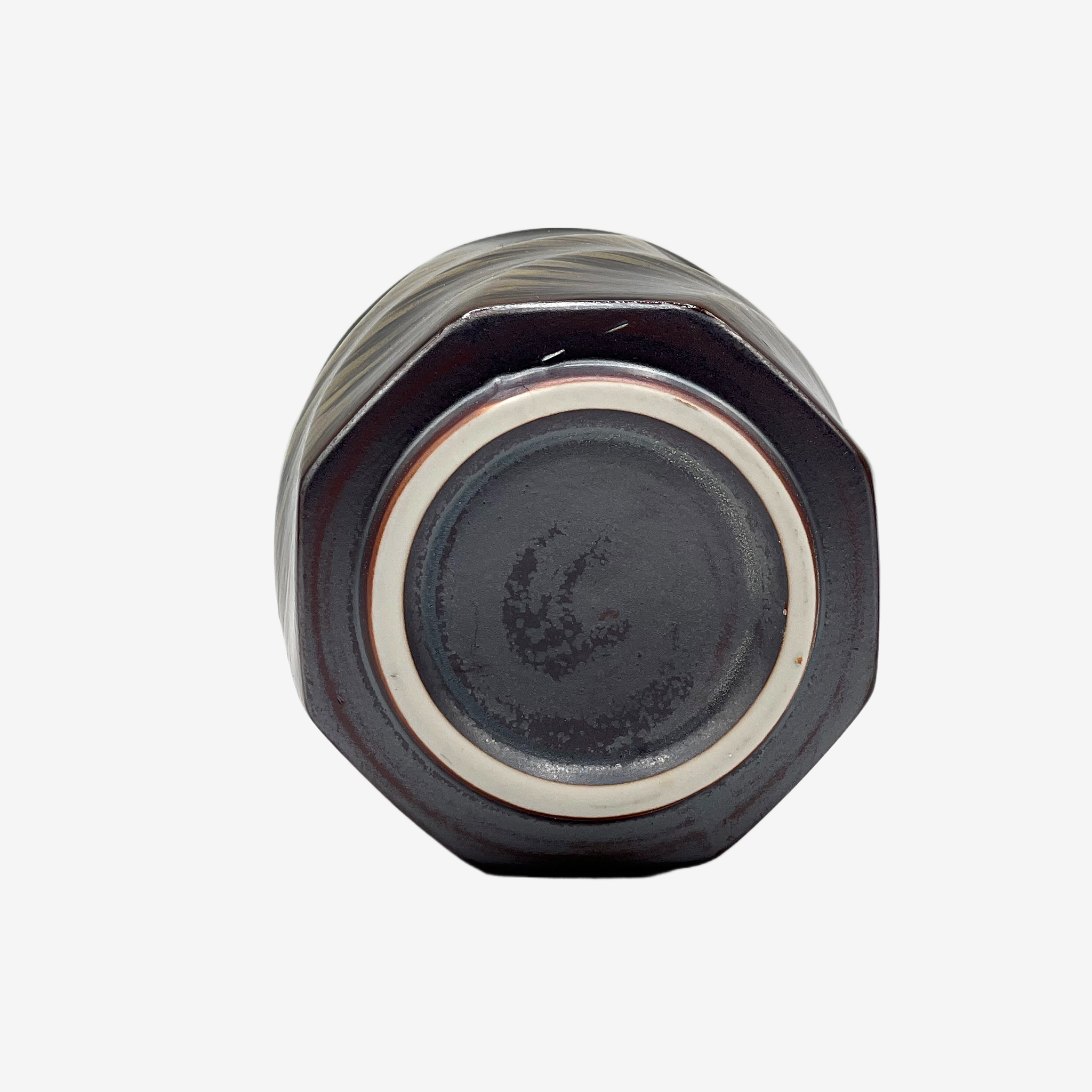 Kuro Black Octagonal Yunomi - Japanese Teacup