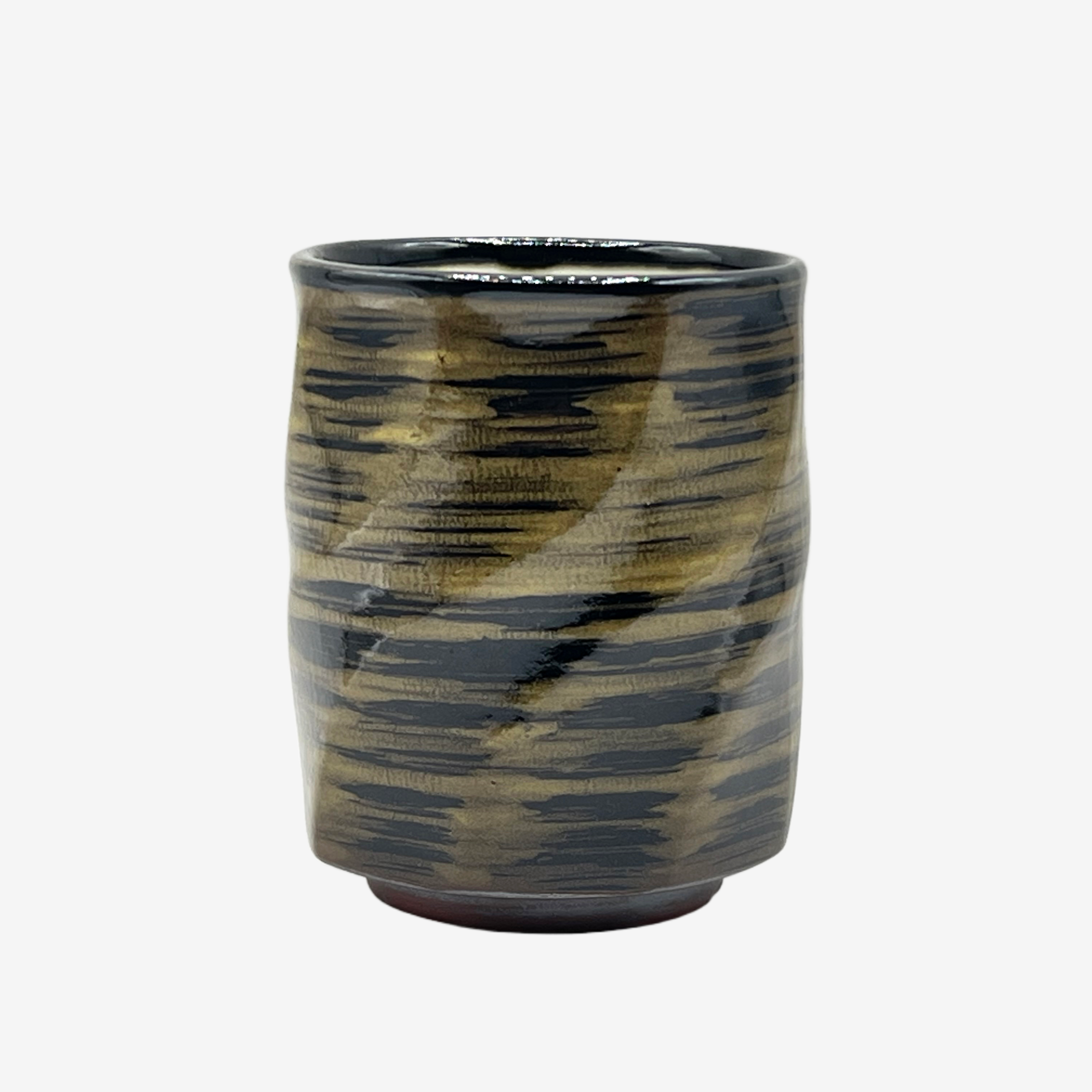 Kuro Black Octagonal Yunomi - Japanese Teacup