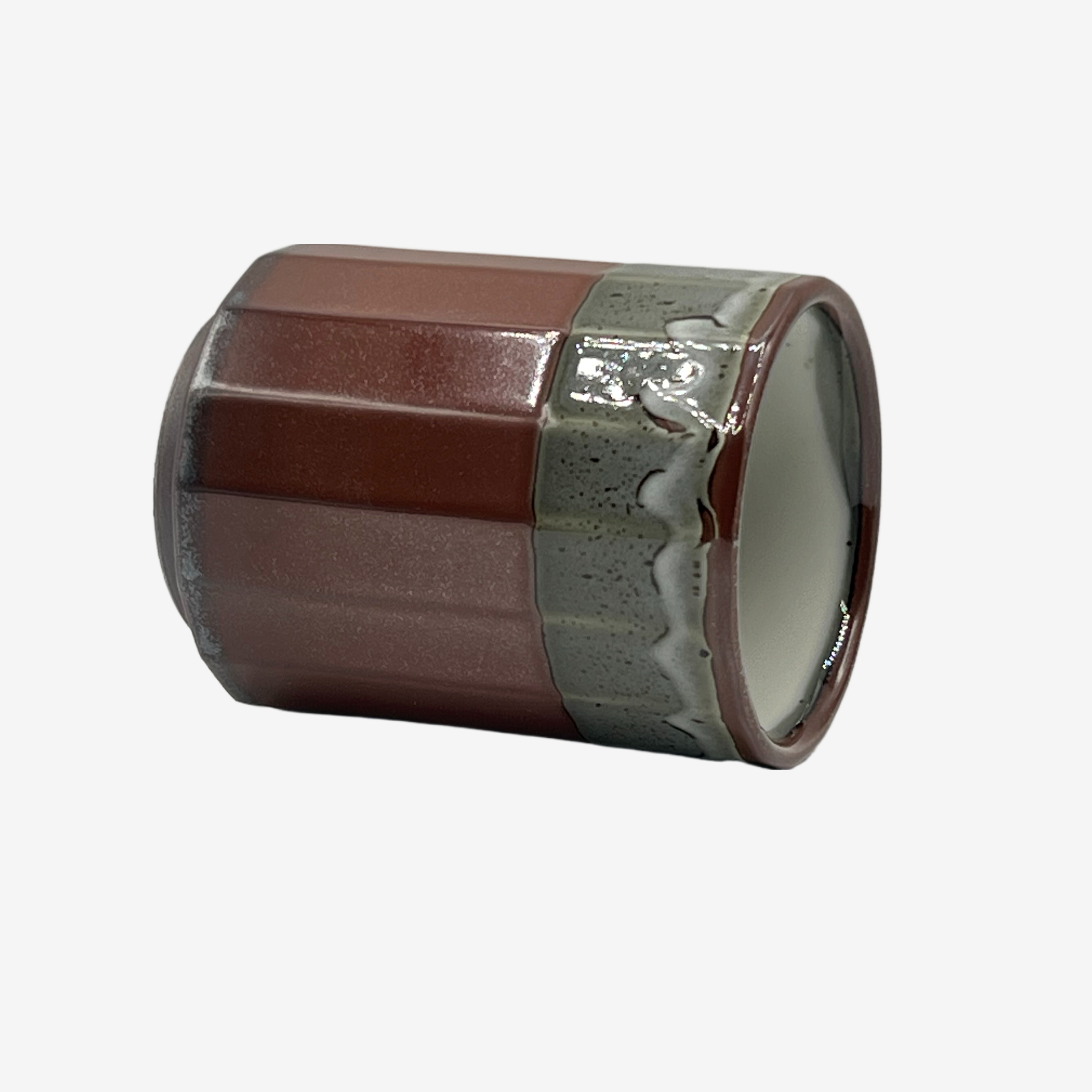 Ansekishoku Red Yunomi - Japanese Teacup