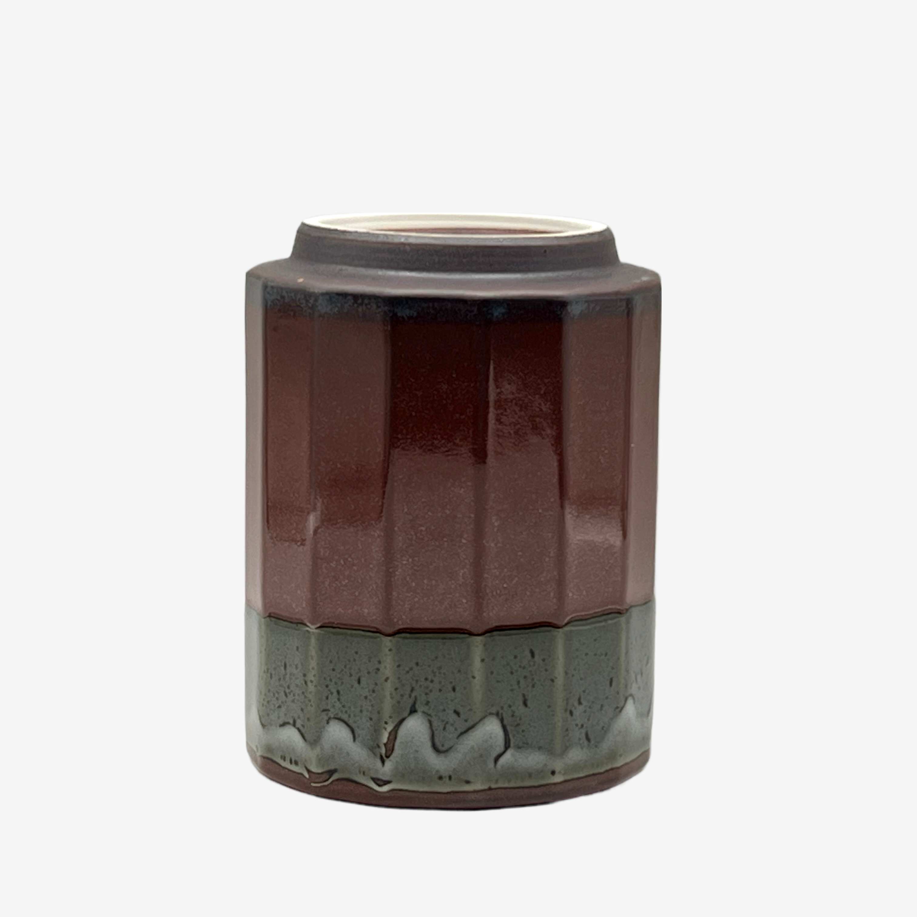 Ansekishoku Red Yunomi - Japanese Teacup