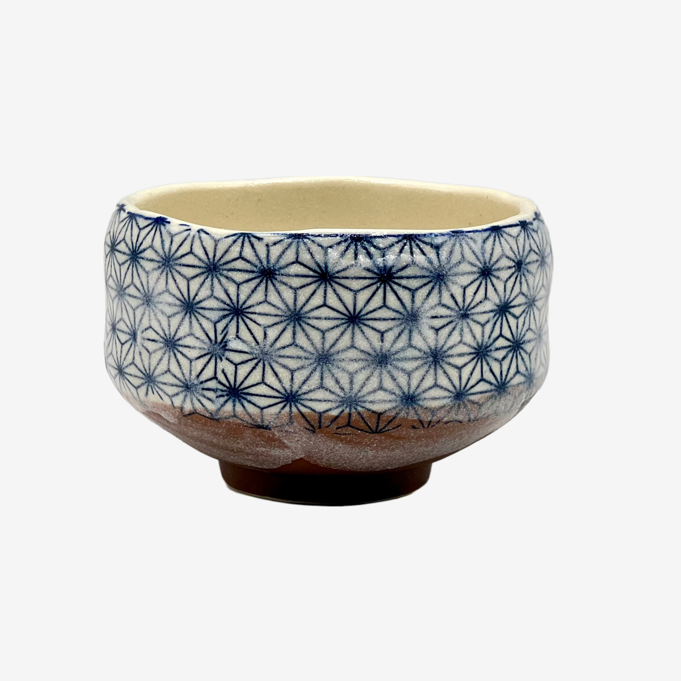 Asanoha Blue Mini Chawan - Japanese Matcha Bowl