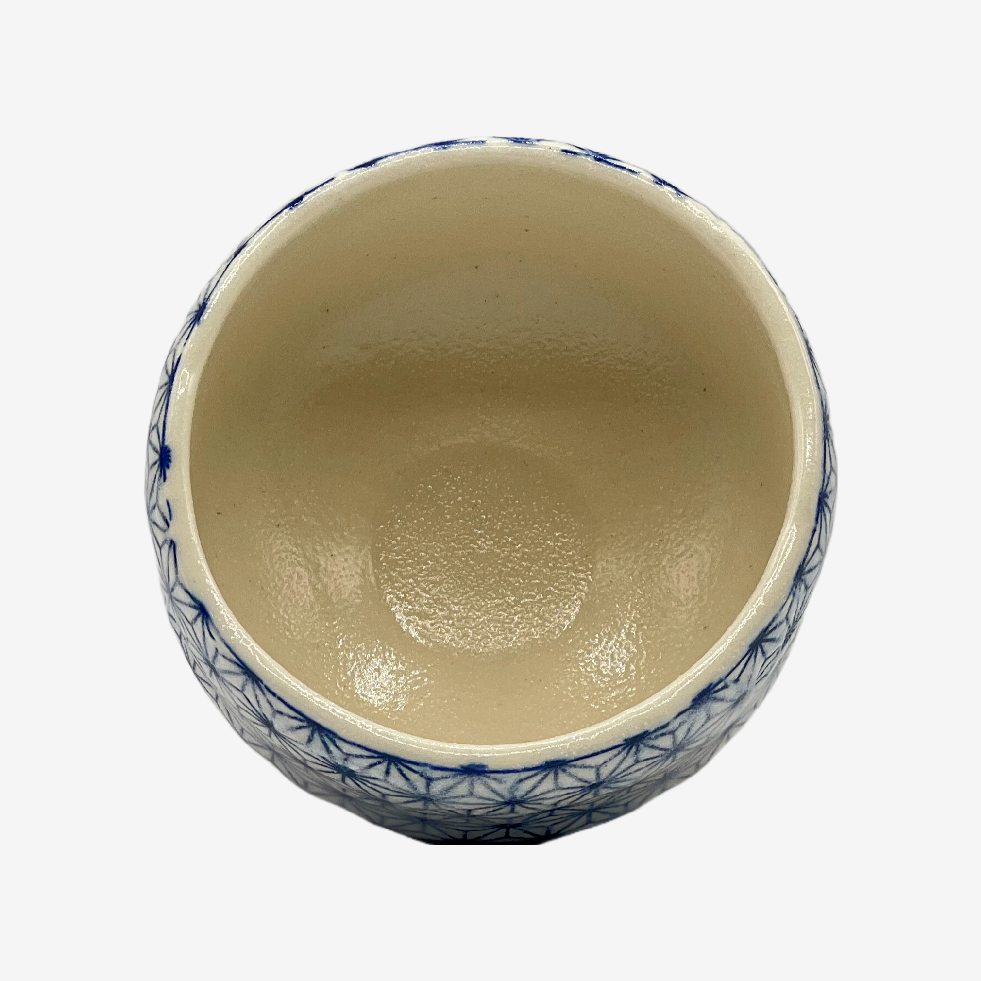 Asanoha Blue Mini Chawan - Japanese Matcha Bowl