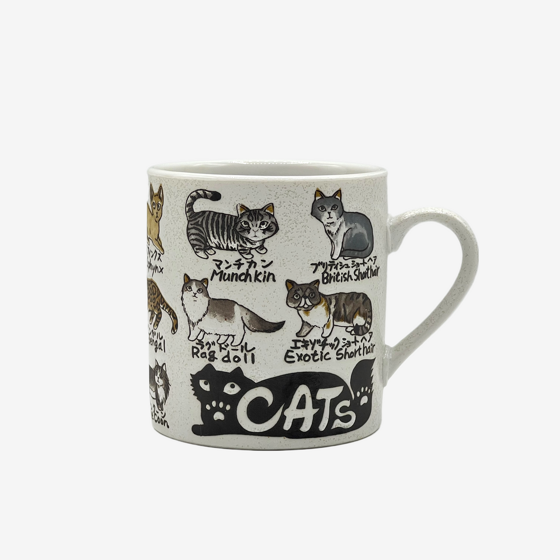 Neko White Cat Mug - Japanese Tea Mug