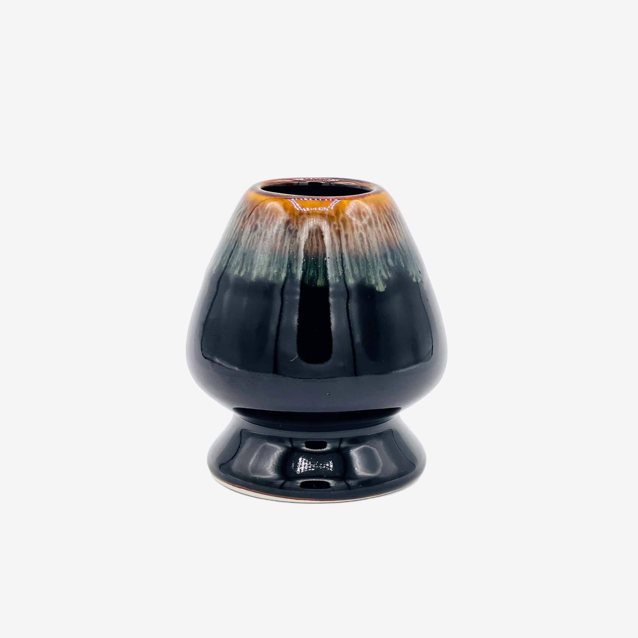 Kazan Black Matcha Whisk Stand - Japanese Kusenaoshi Matchaware Inoue Tea