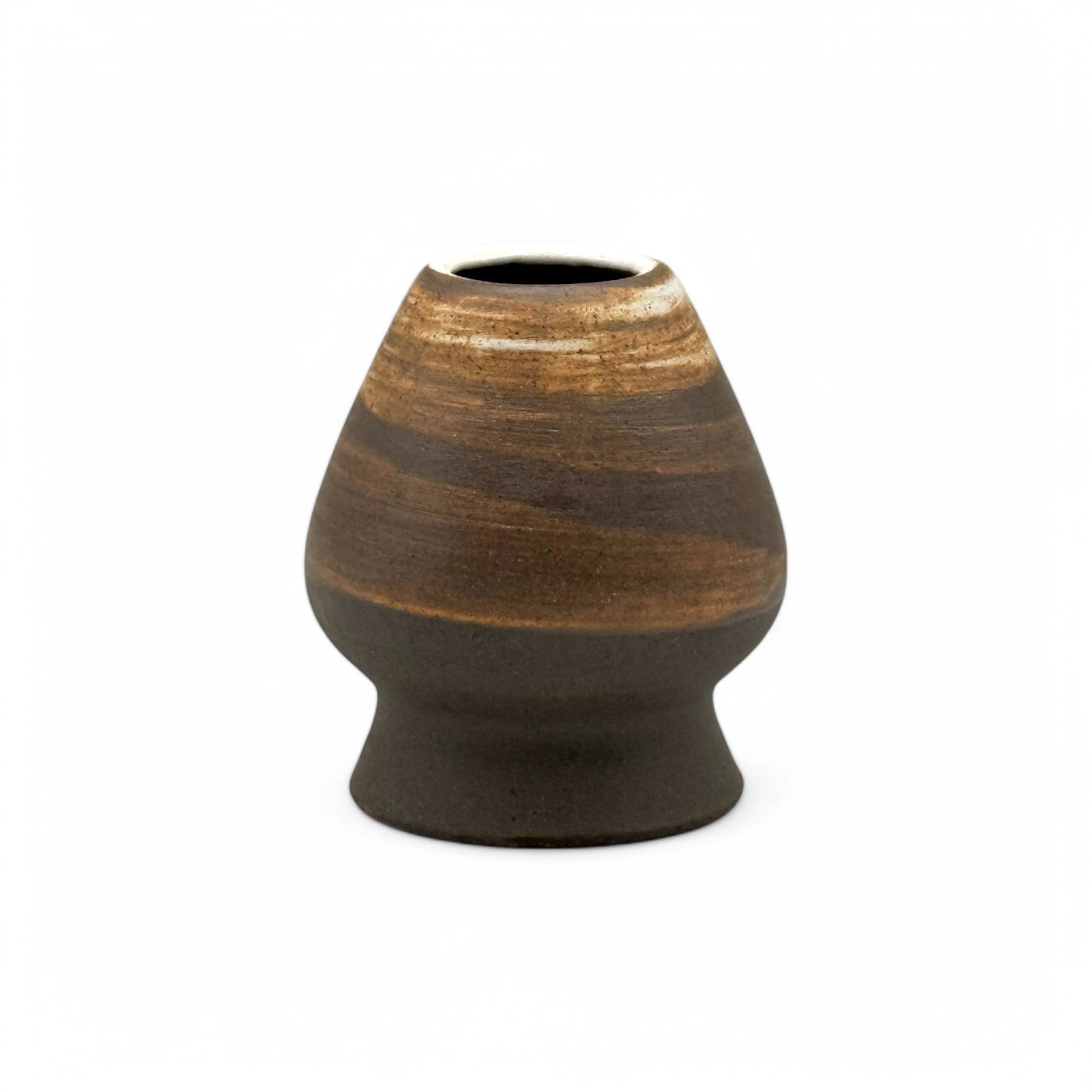 Uzumaku Brown Matcha Whisk Chasen Stand - Japanese Kusenaoshi