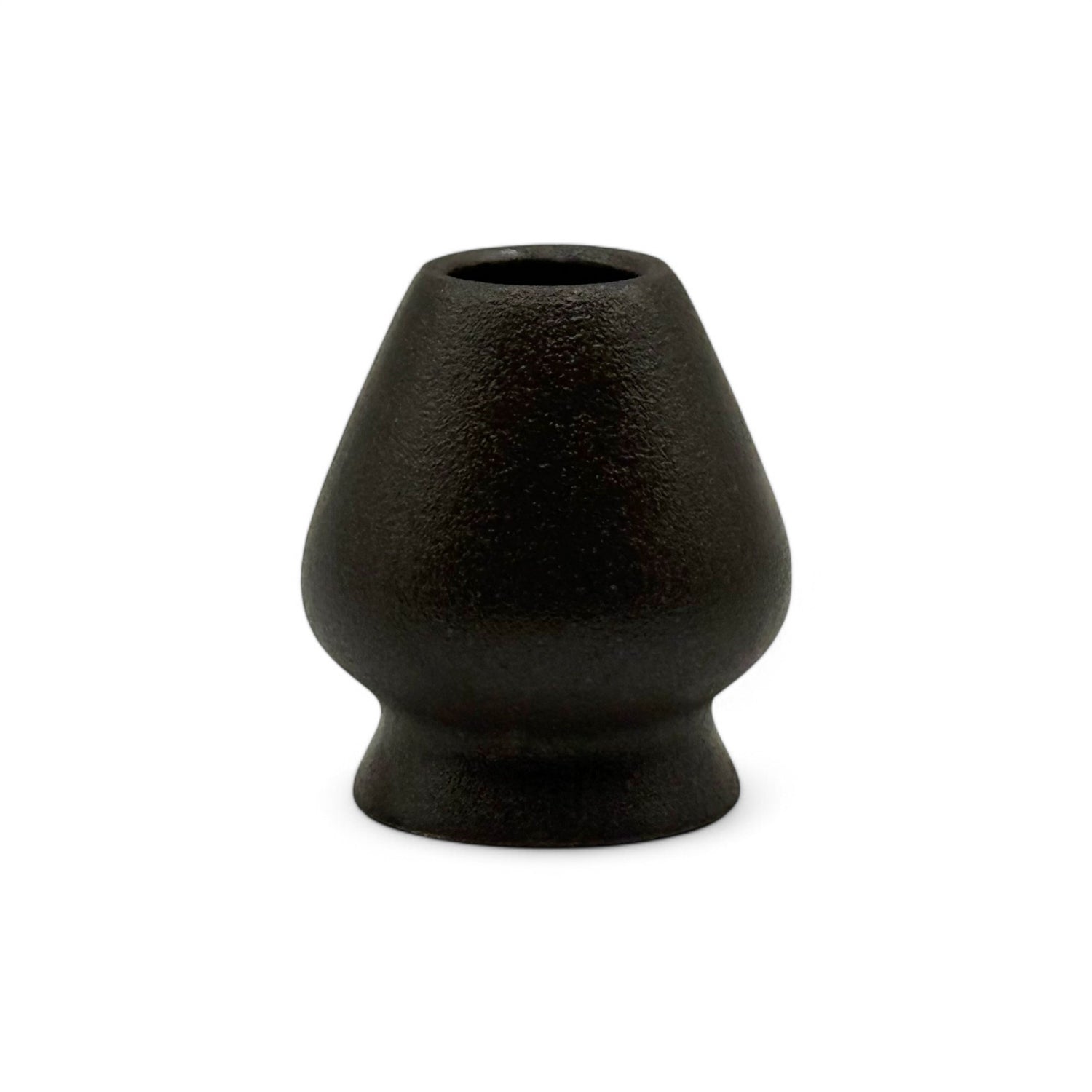 Kakogan Textured Black Matcha Whisk Chasen Stand - Kusenaoshi
