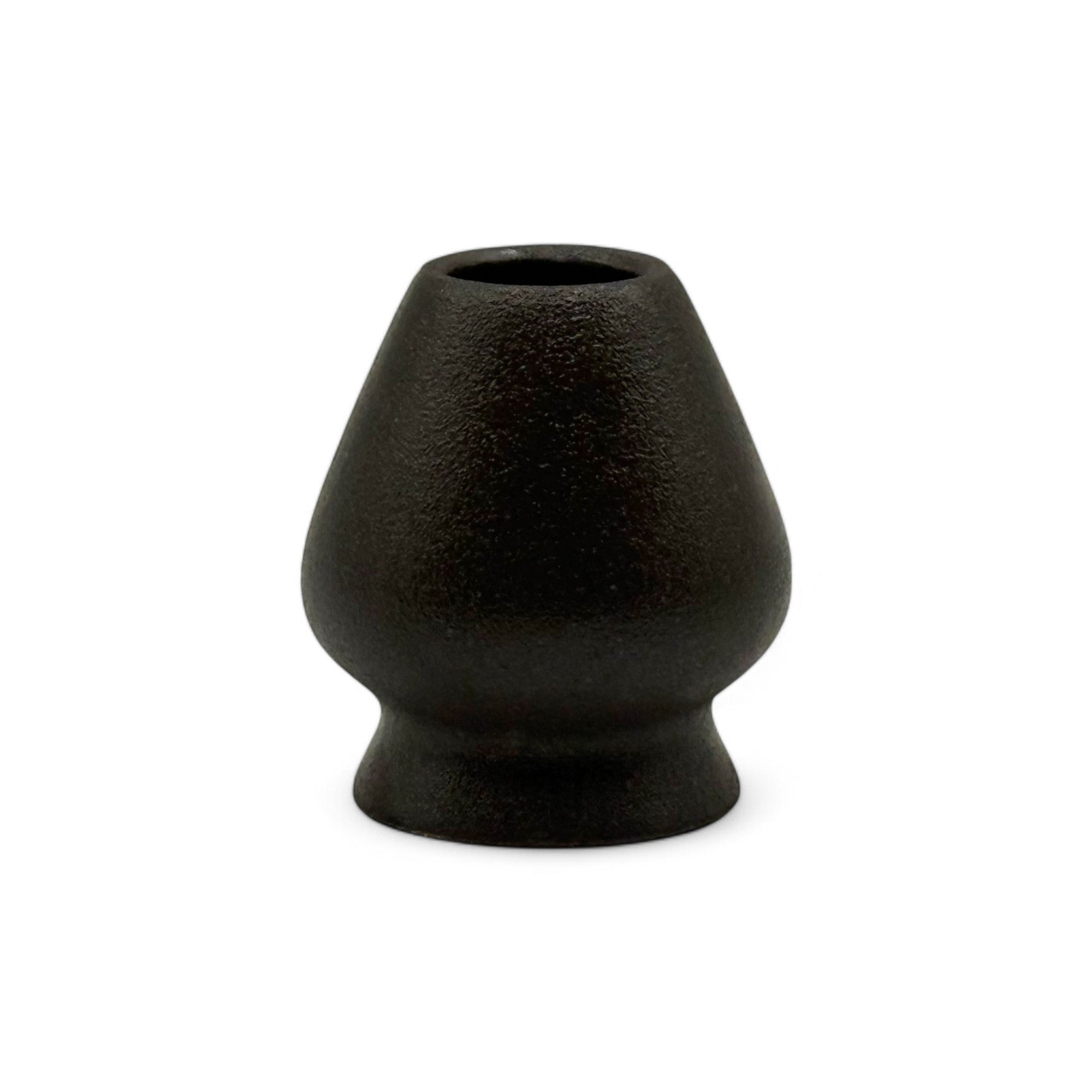 Kakogan Textured Black Matcha Whisk Chasen Stand - Japanese Kusenaoshi