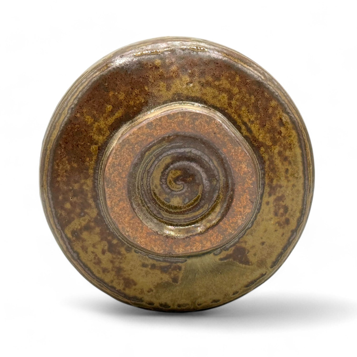 Bizen Nagashi Brown Mino-yaki Chawan - Japanese Matcha Bowl
