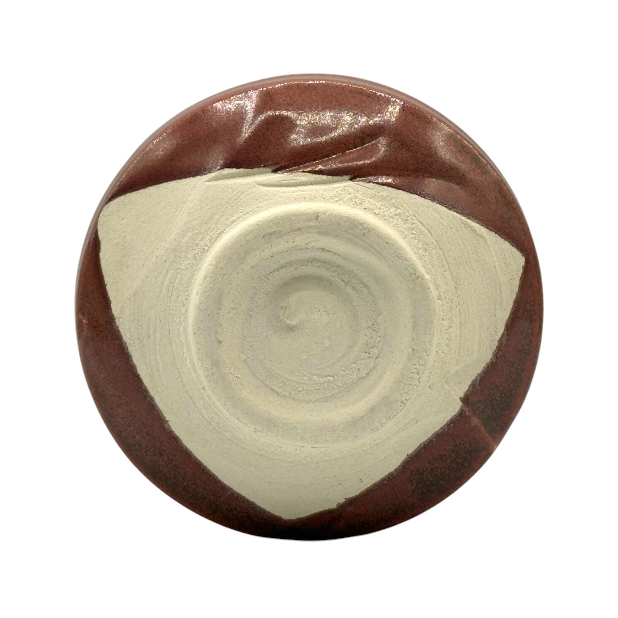 Tetsu Raku Red Mino-yaki Chawan - Japanese Matcha Bowl