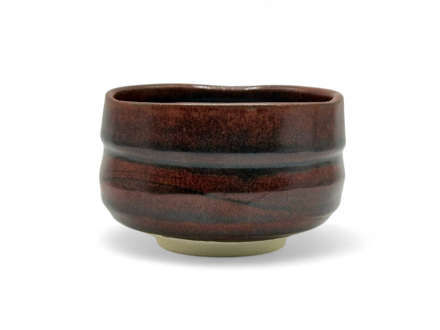 Akaraku Red Mino-yaki Chawan - Japanese Matcha Bowl