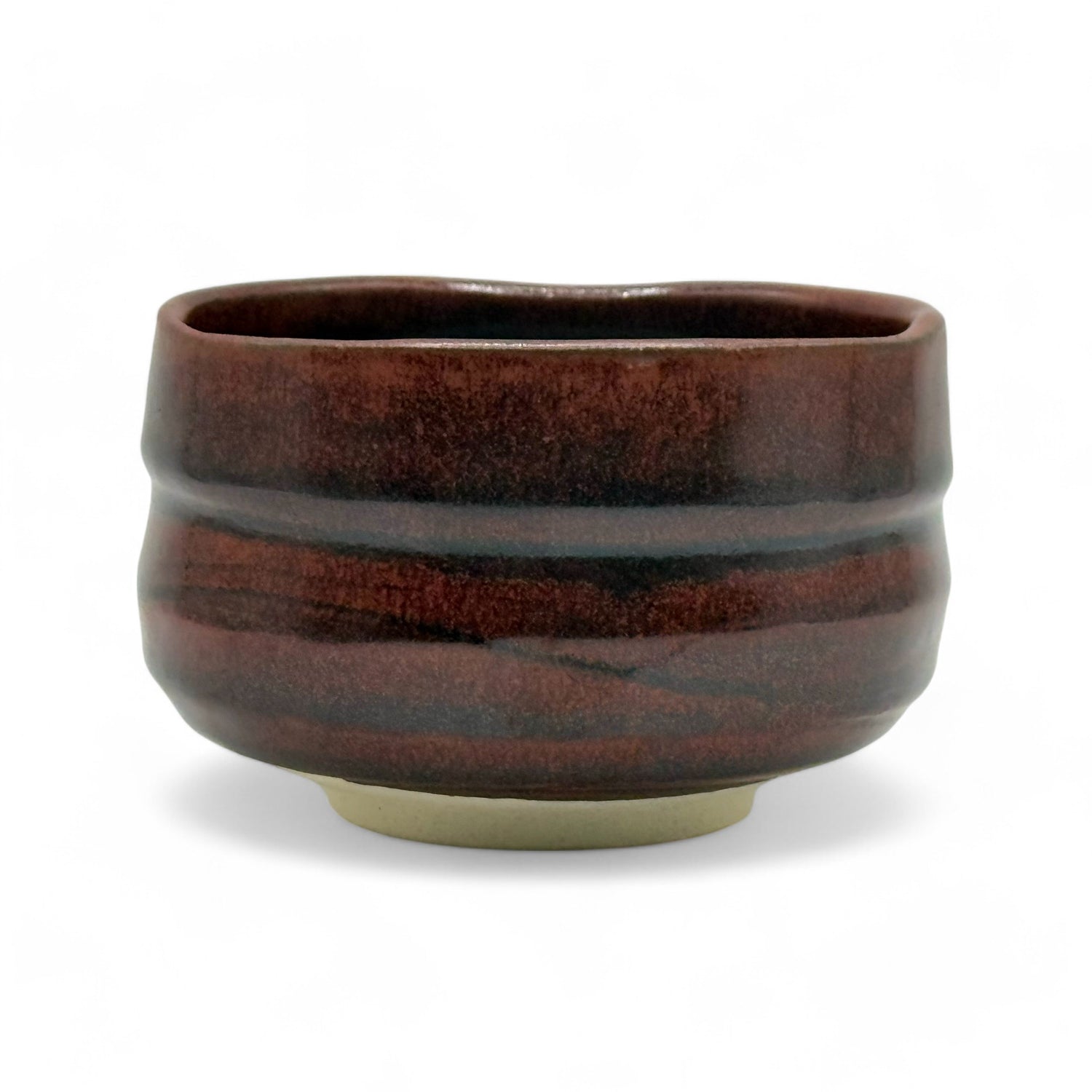Akaraku Red Mino-yaki Chawan - Japanese Matcha Bowl