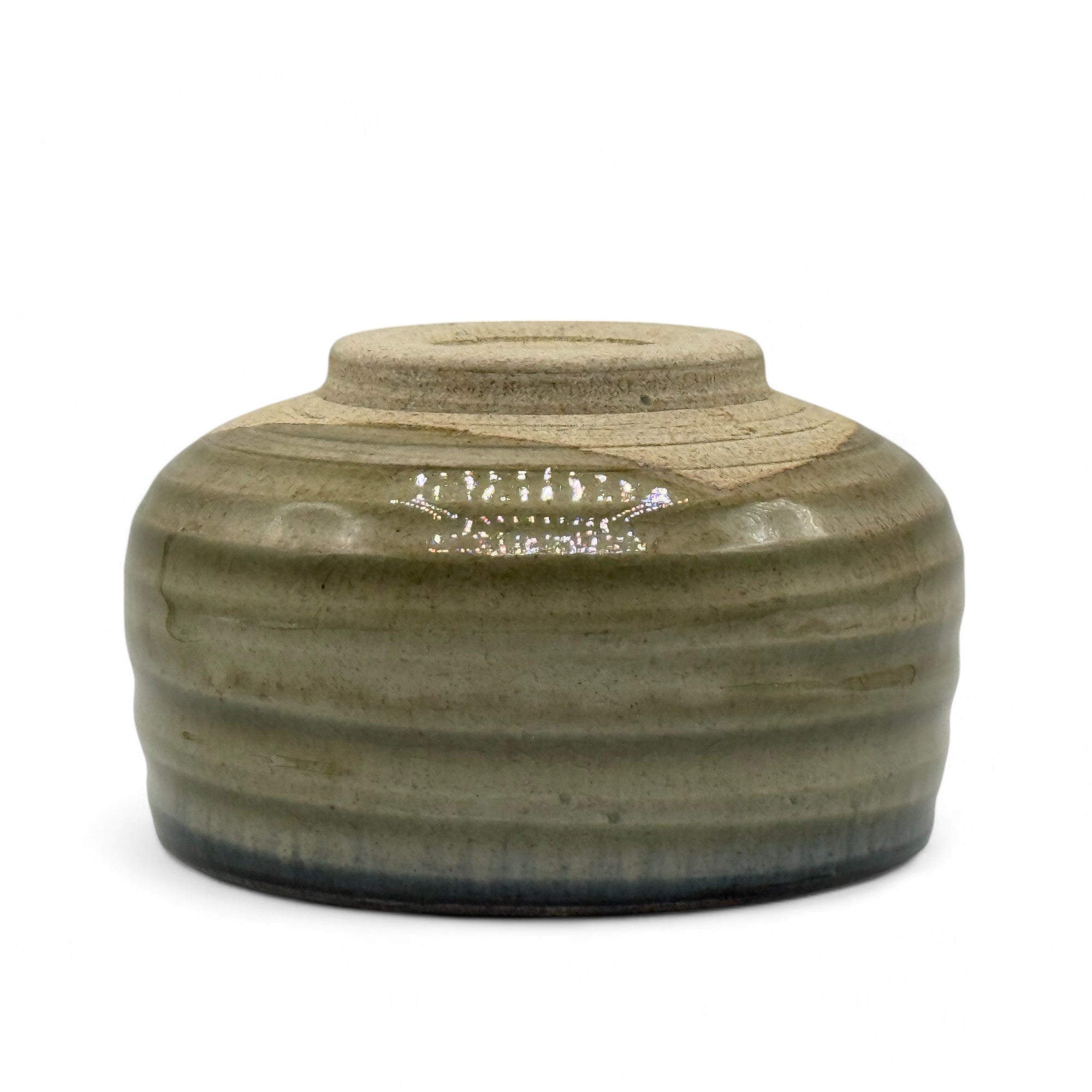 Ofuke Green Mino-yaki Chawan - Japanese Matcha Bowl
