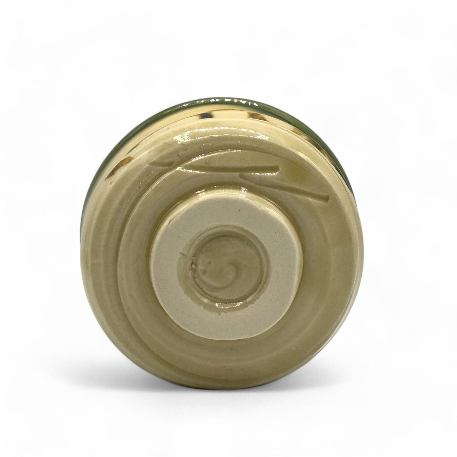 Oribe Tabi Green Oribe-yaki Chawan - Japanese Mini Matcha Bowl