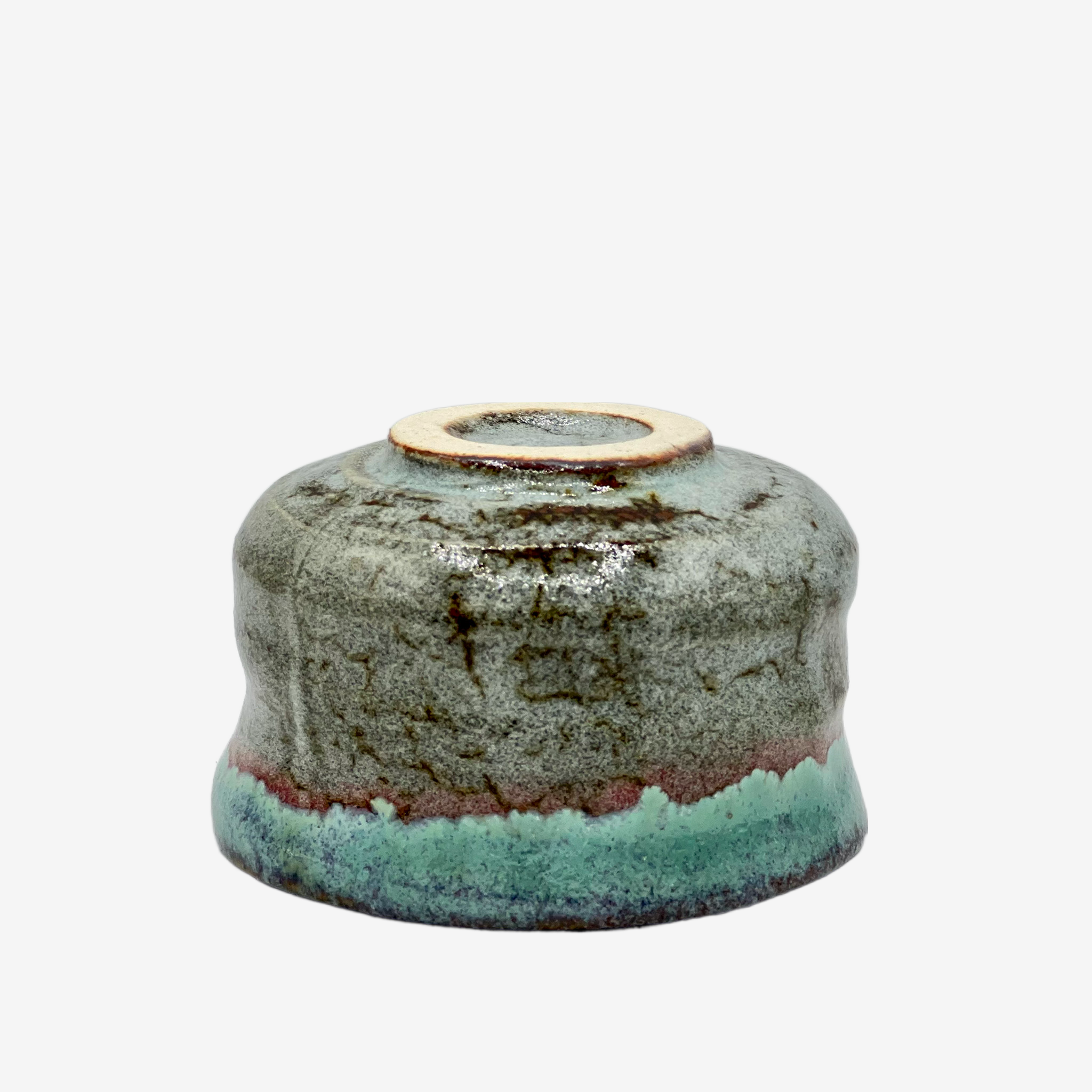 Ao Shino Tabi Gray Mini Chawan - Japanese Matcha Bowl Matchaware Inoue Tea