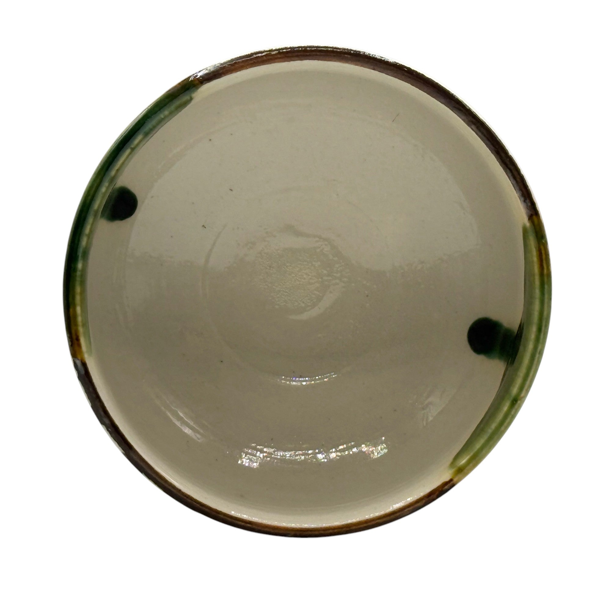 Oribe Moku Green Oribe-yaki Chawan - Japanese Matcha Bowl