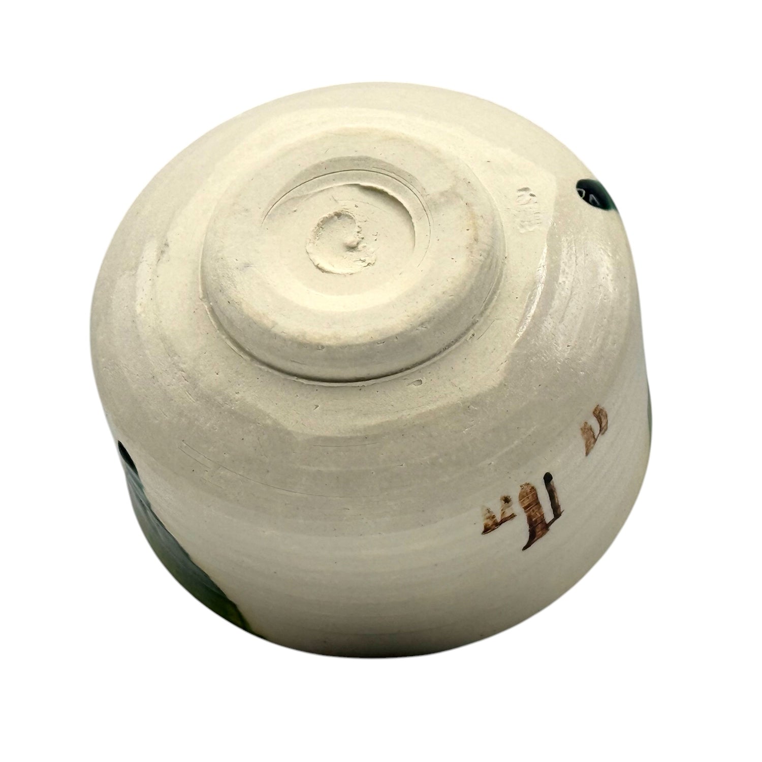 Oribe Moku Green Oribe-yaki Chawan - Japanese Matcha Bowl