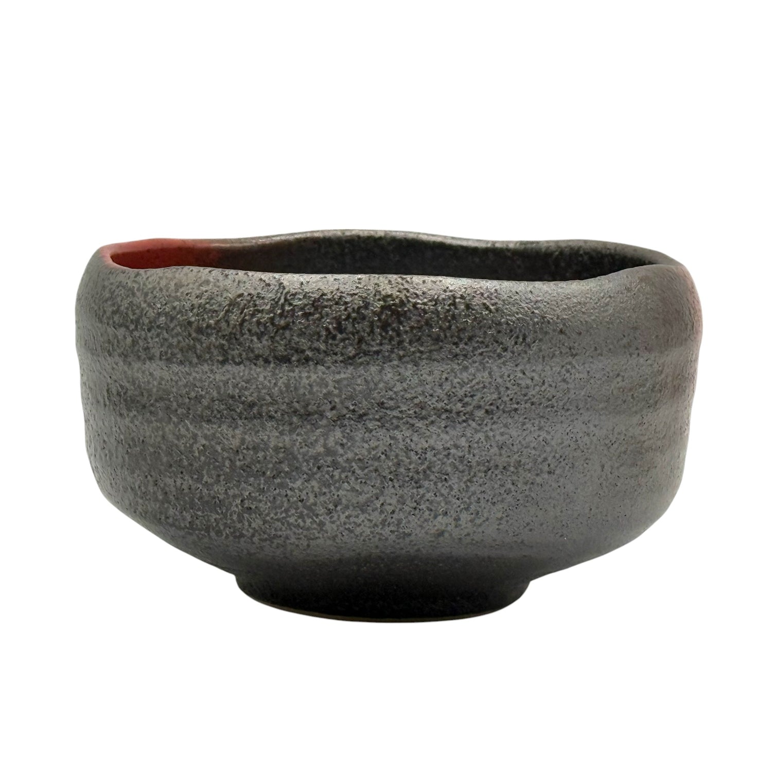 Akabuki Tenmoku Red Mino-yaki Chawan - Japanese Matcha Bowl