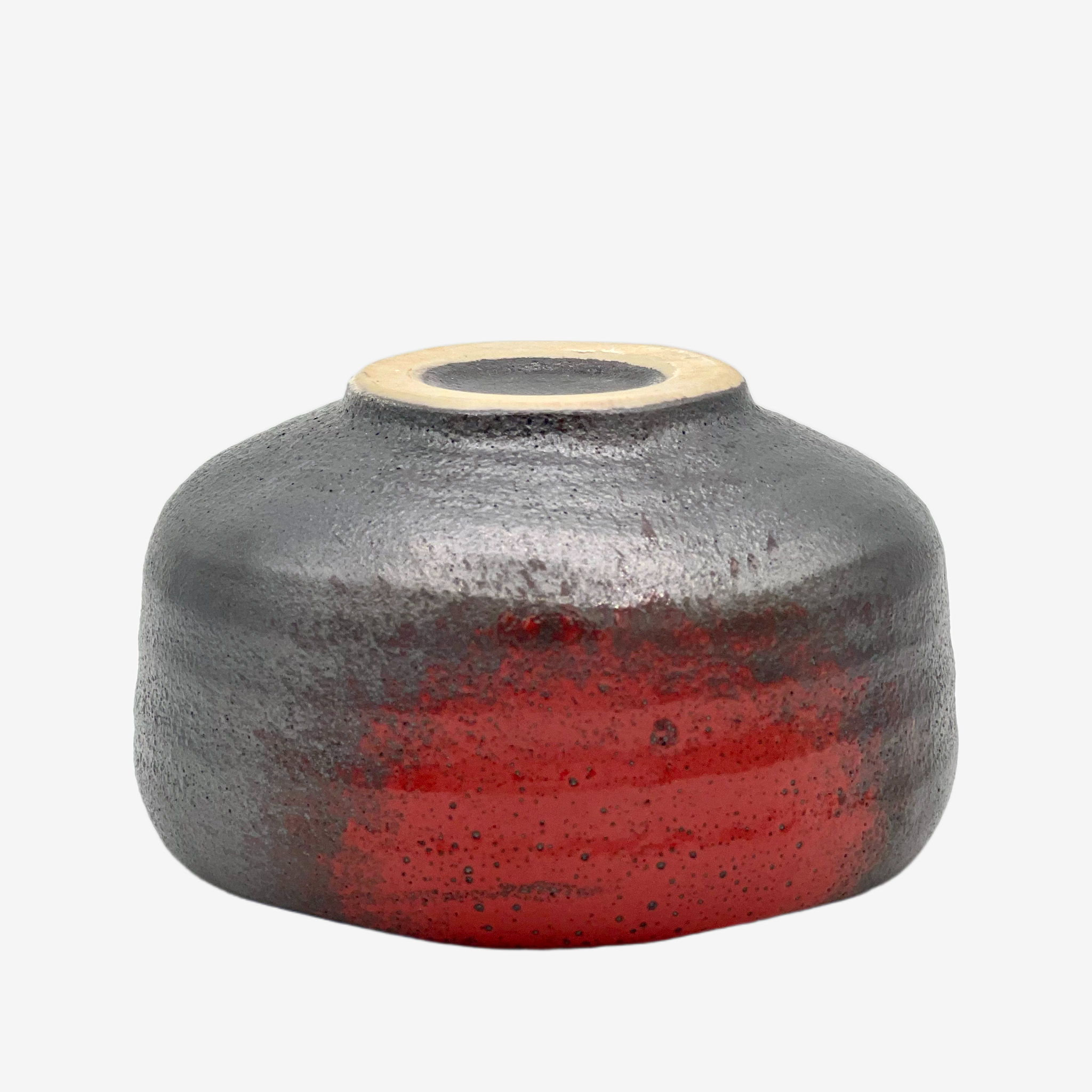 Akabuki Tenmoku Red Chawan - Japanese Matcha Bowl