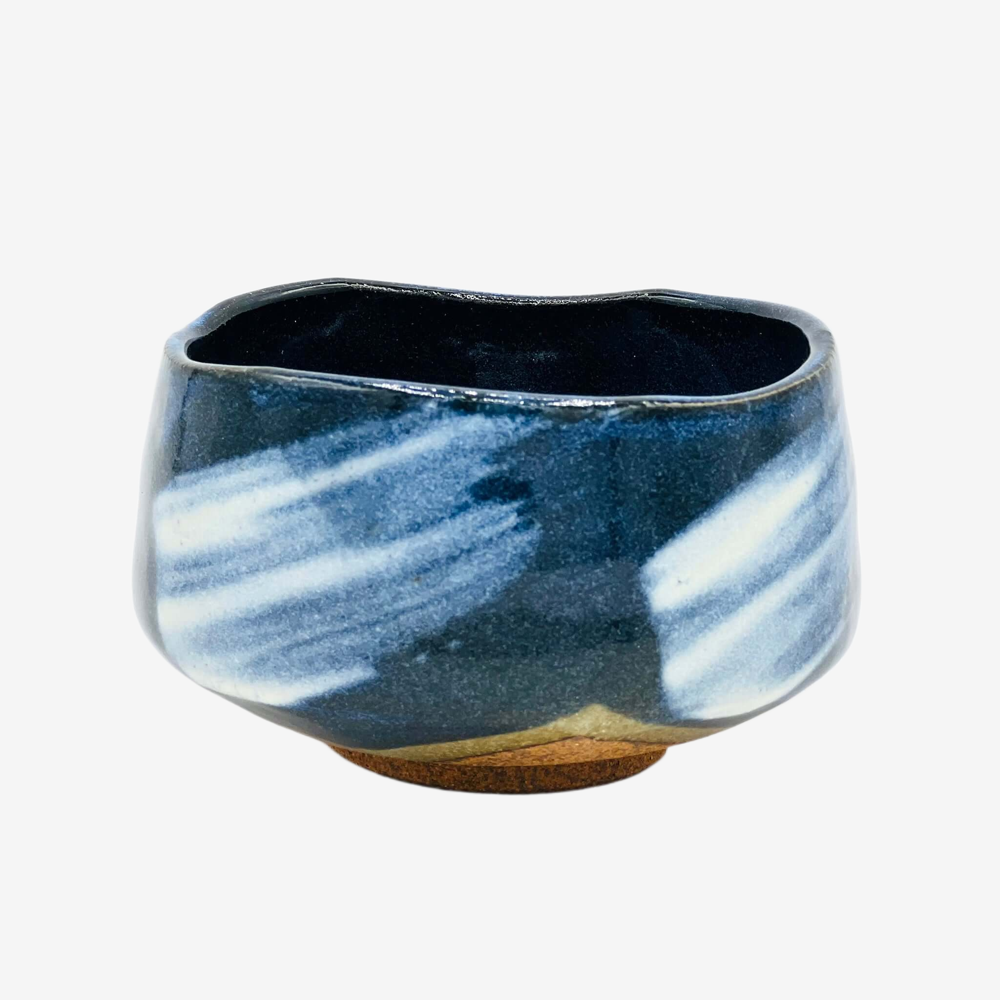 Brushstroke Blue Chawan - Japanese Matcha Bowl Matchaware Inoue Tea