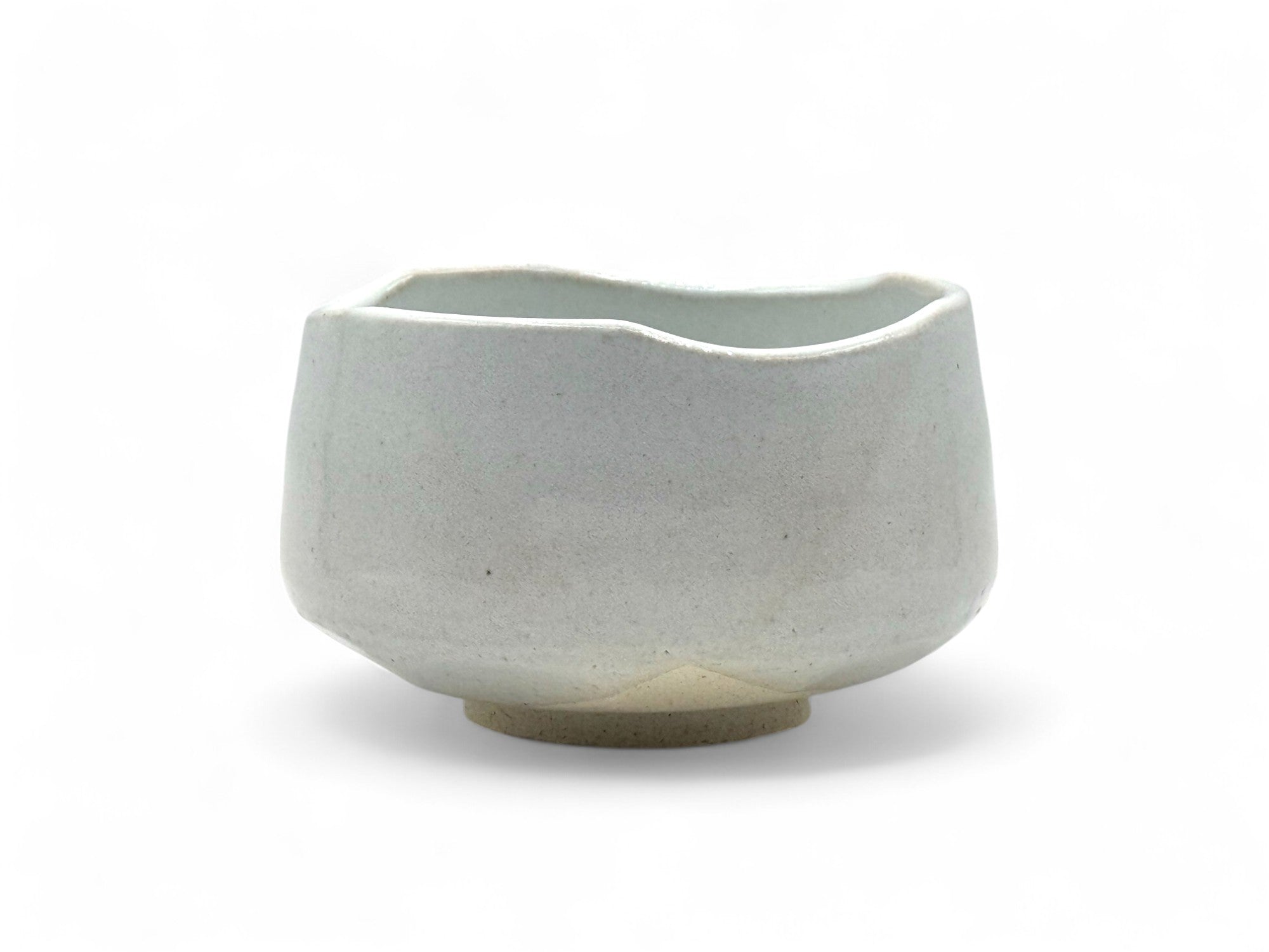 Oshiroi Yuzu White Mino-yaki Chawan - Japanese Matcha Bowl