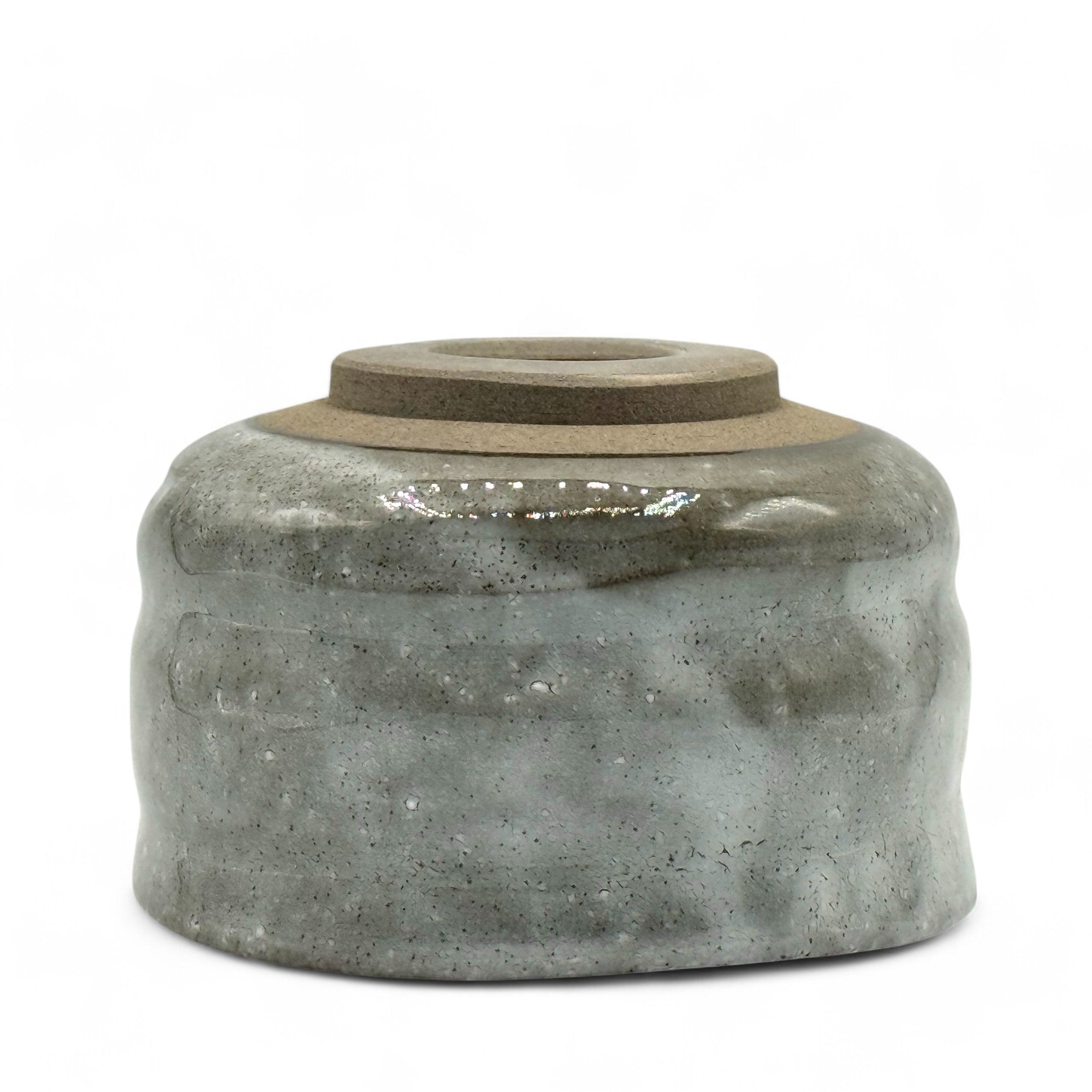 Kaiyu Gray Mino-yaki Chawan - Japanese Matcha Bowl