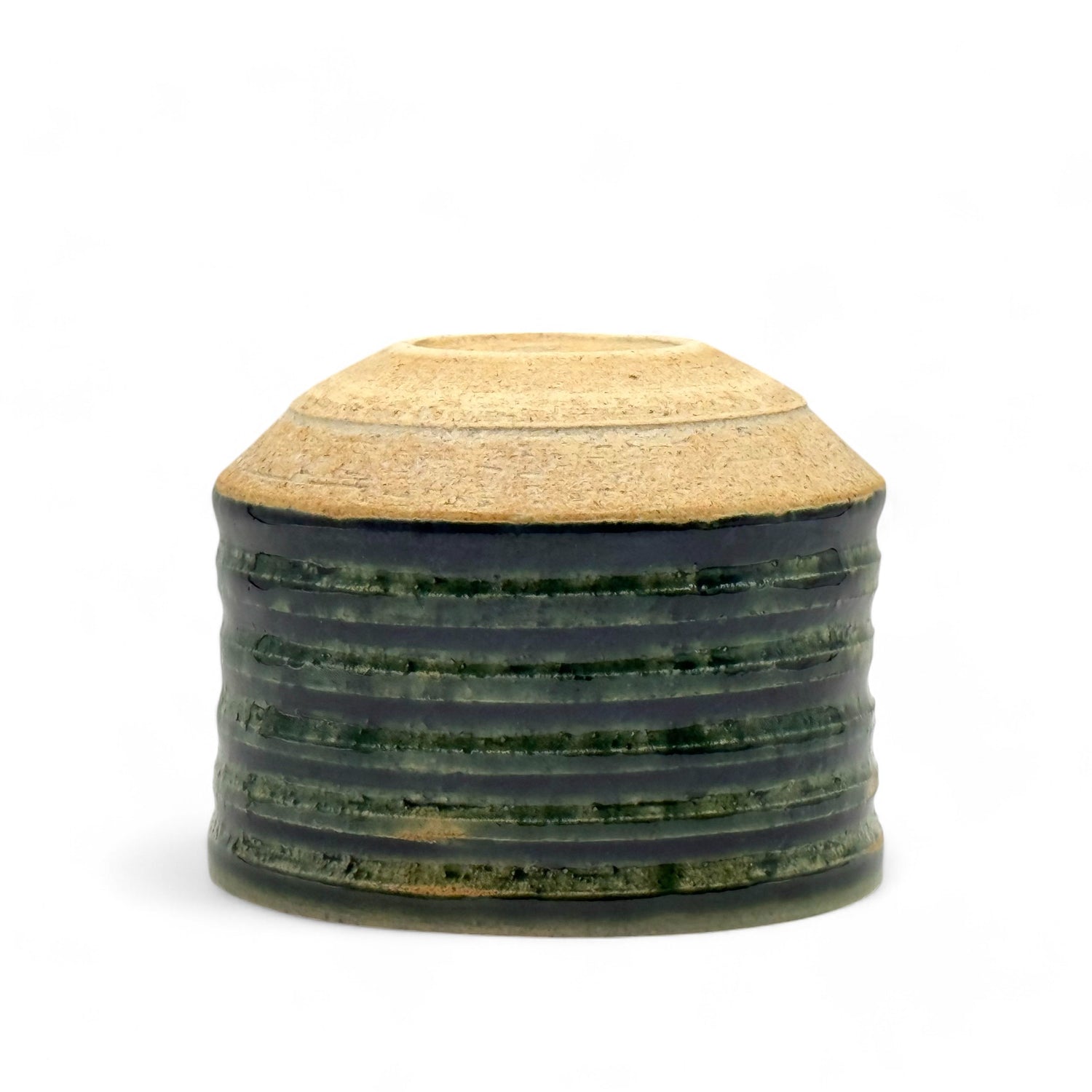 Kura Green Mino-yaki Chawan - Japanese Mini Matcha Bowl