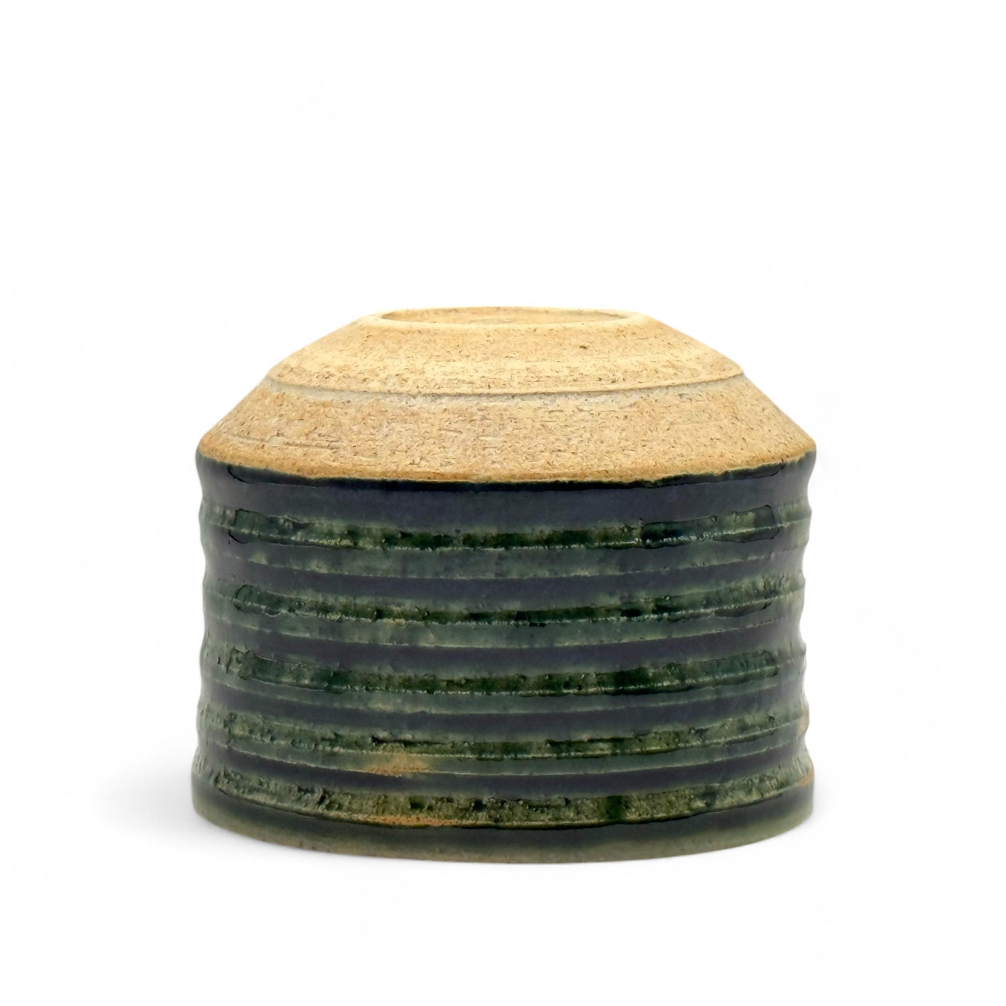 Kura Green Mino-yaki Chawan - Japanese Mini Matcha Bowl