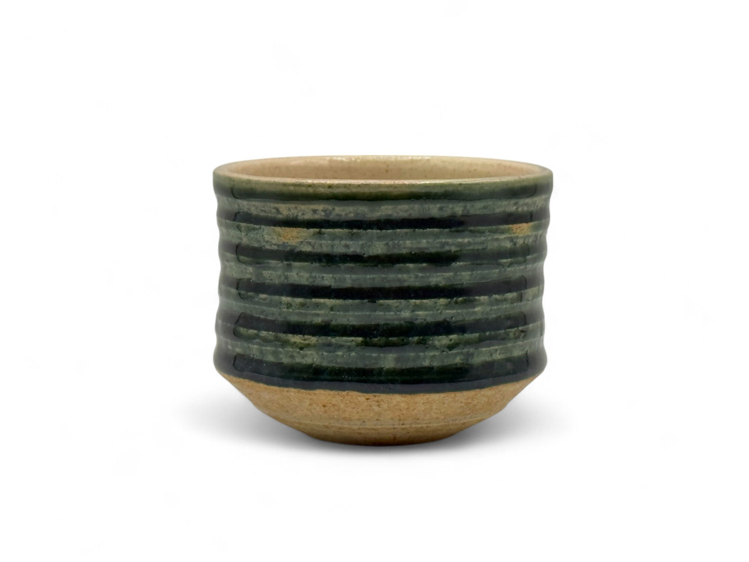 Kura Green Mino-yaki Chawan - Japanese Mini Matcha Bowl