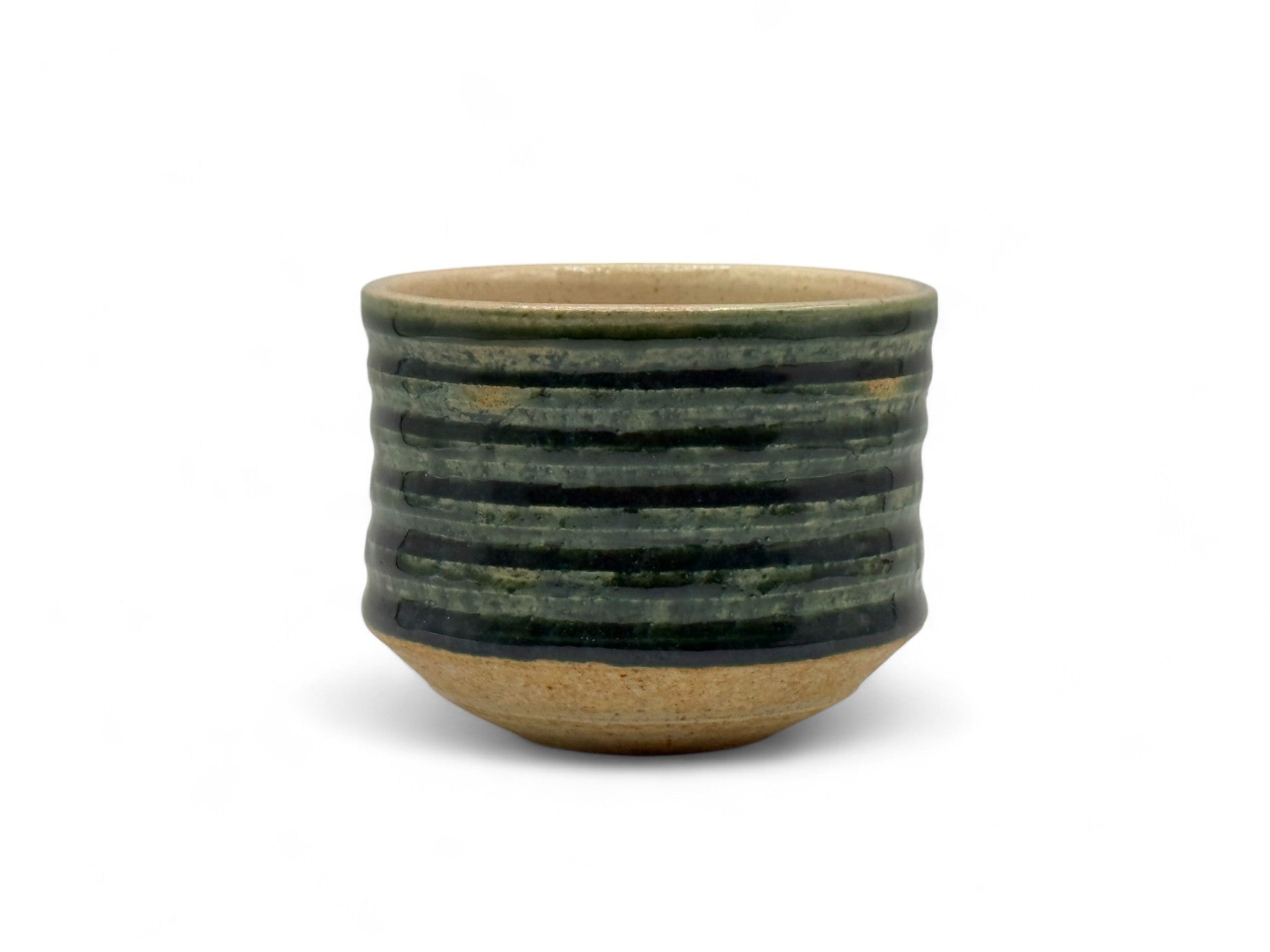Kura Green Mino-yaki Chawan - Japanese Mini Matcha Bowl