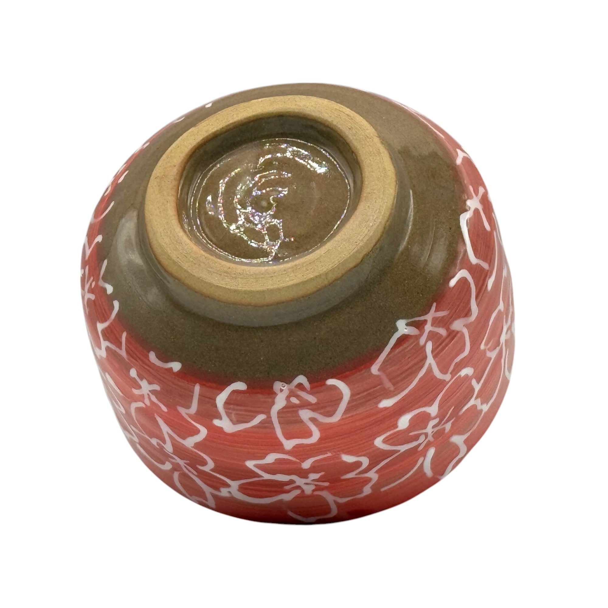 Maizakura Red Mino-yaki Chawan - Japanese Matcha Bowl