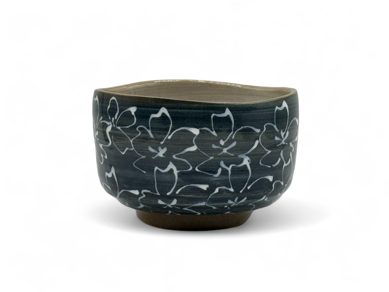 Maizakura Kuro Black Mino-yaki Chawan - Japanese Matcha Bowl
