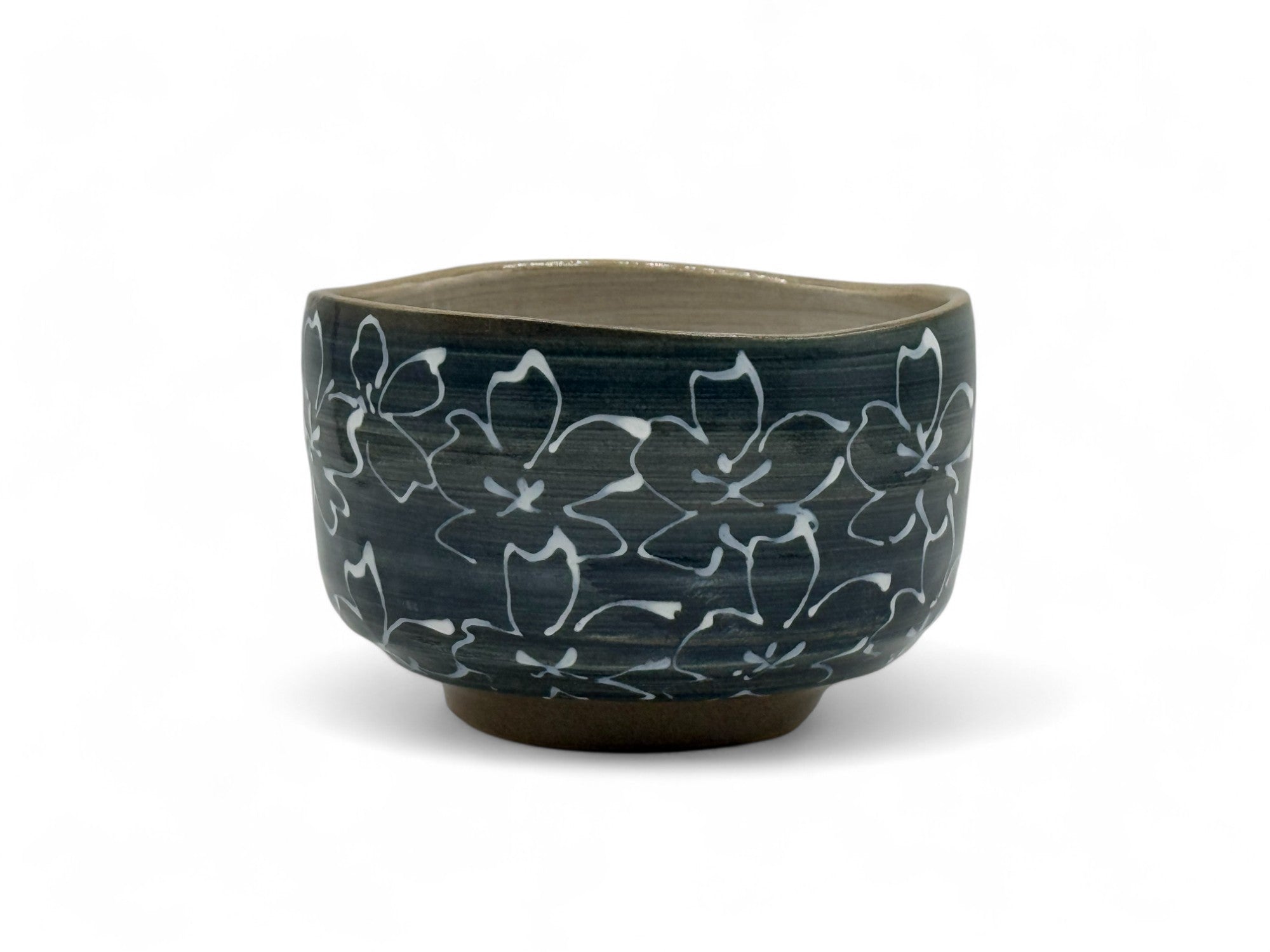 Maizakura Kuro Black Mino-yaki Chawan - Japanese Matcha Bowl