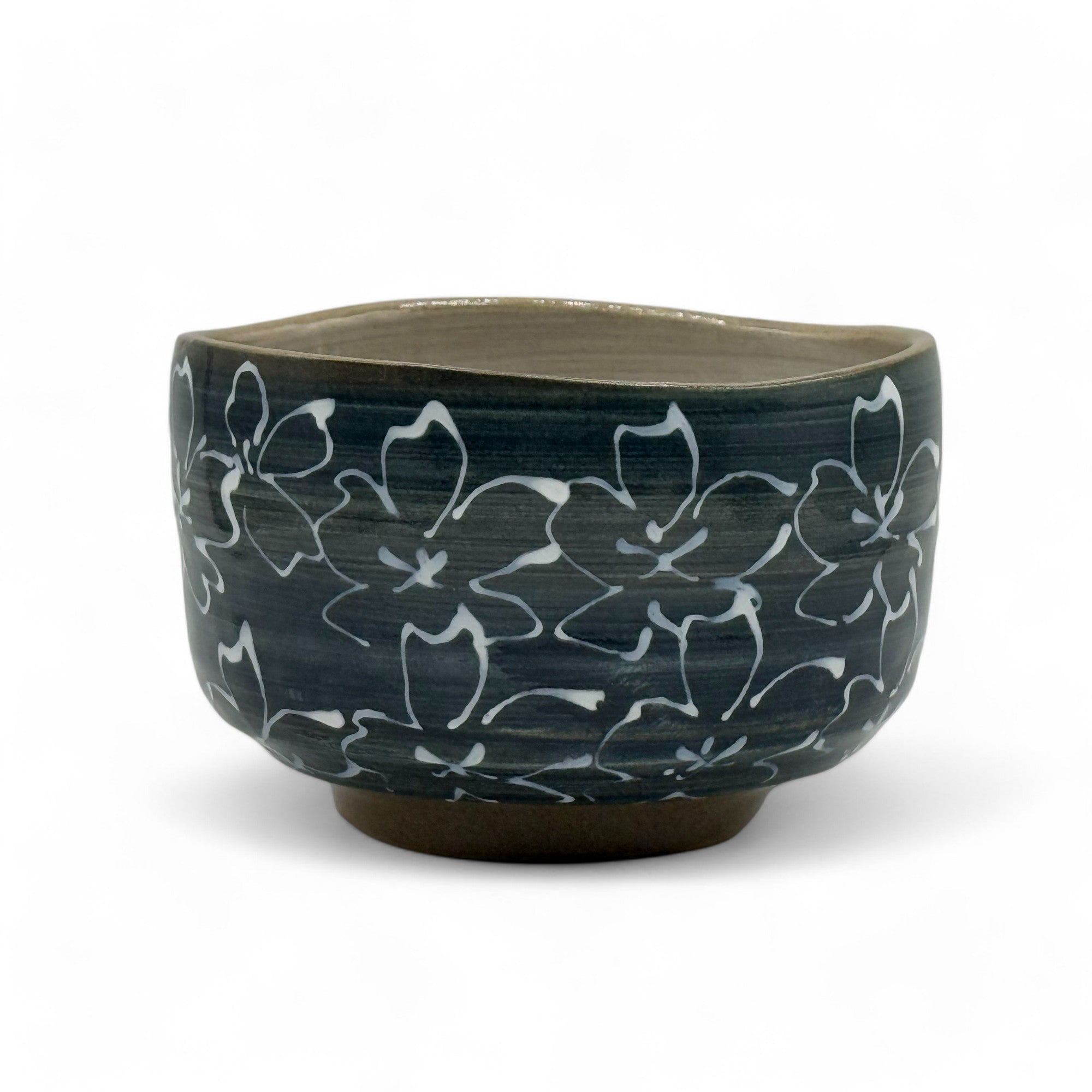 Maizakura Kuro Black Mino-yaki Chawan - Japanese Matcha Bowl
