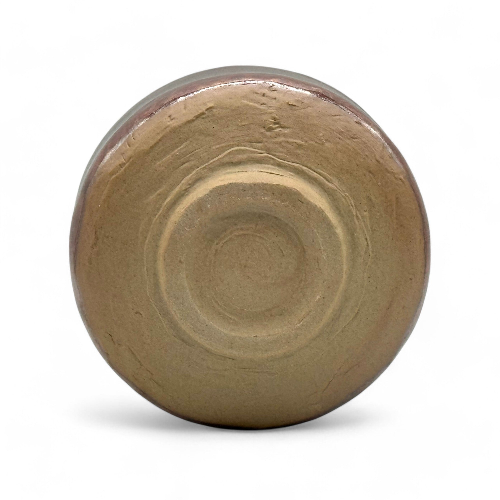 Buronzu Red Mino-yaki Chawan - Japanese Matcha Bowl