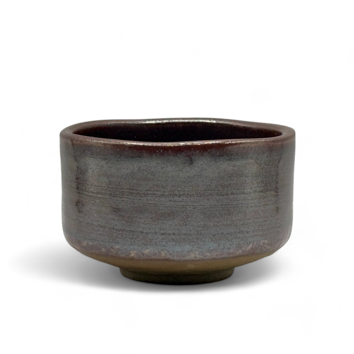 Buronzu Red Mino-yaki Chawan - Japanese Matcha Bowl