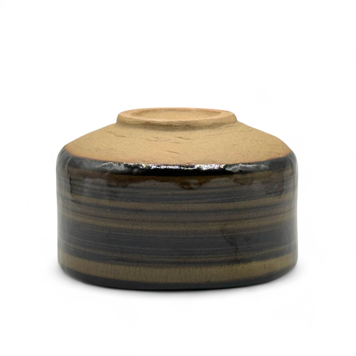 Kokuyu Glaze Brown Mino-yaki Chawan - Japanese Matcha Bowl