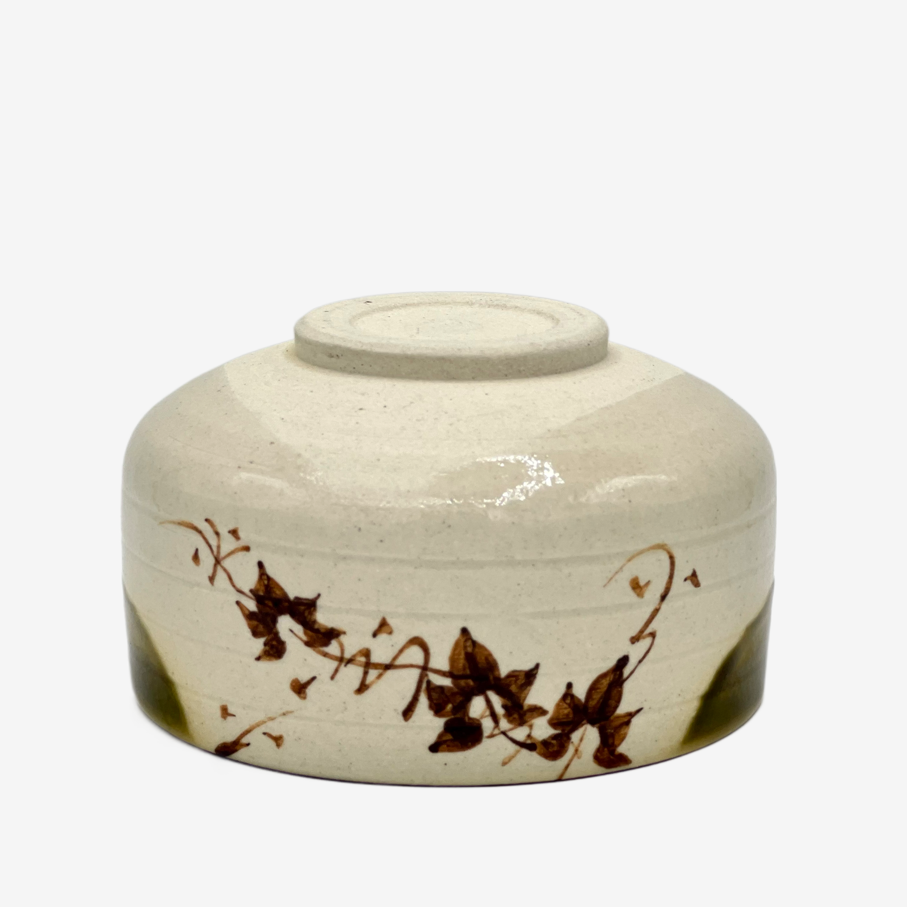 Oribe Forest Green Chawan - Japanese Matcha Bowl Matchaware Inoue Tea